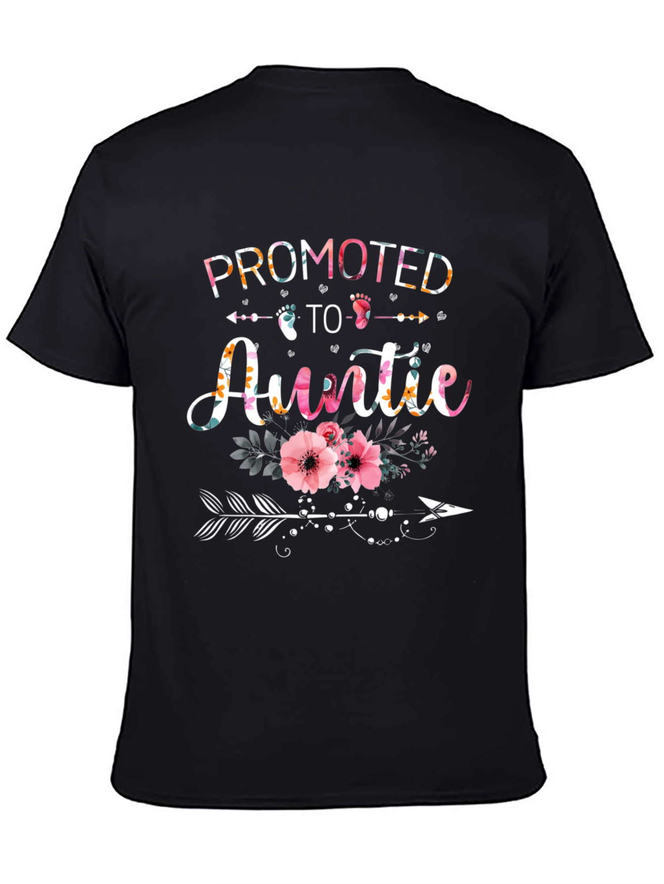 Promoted to Auntie Floral T-Shirt
