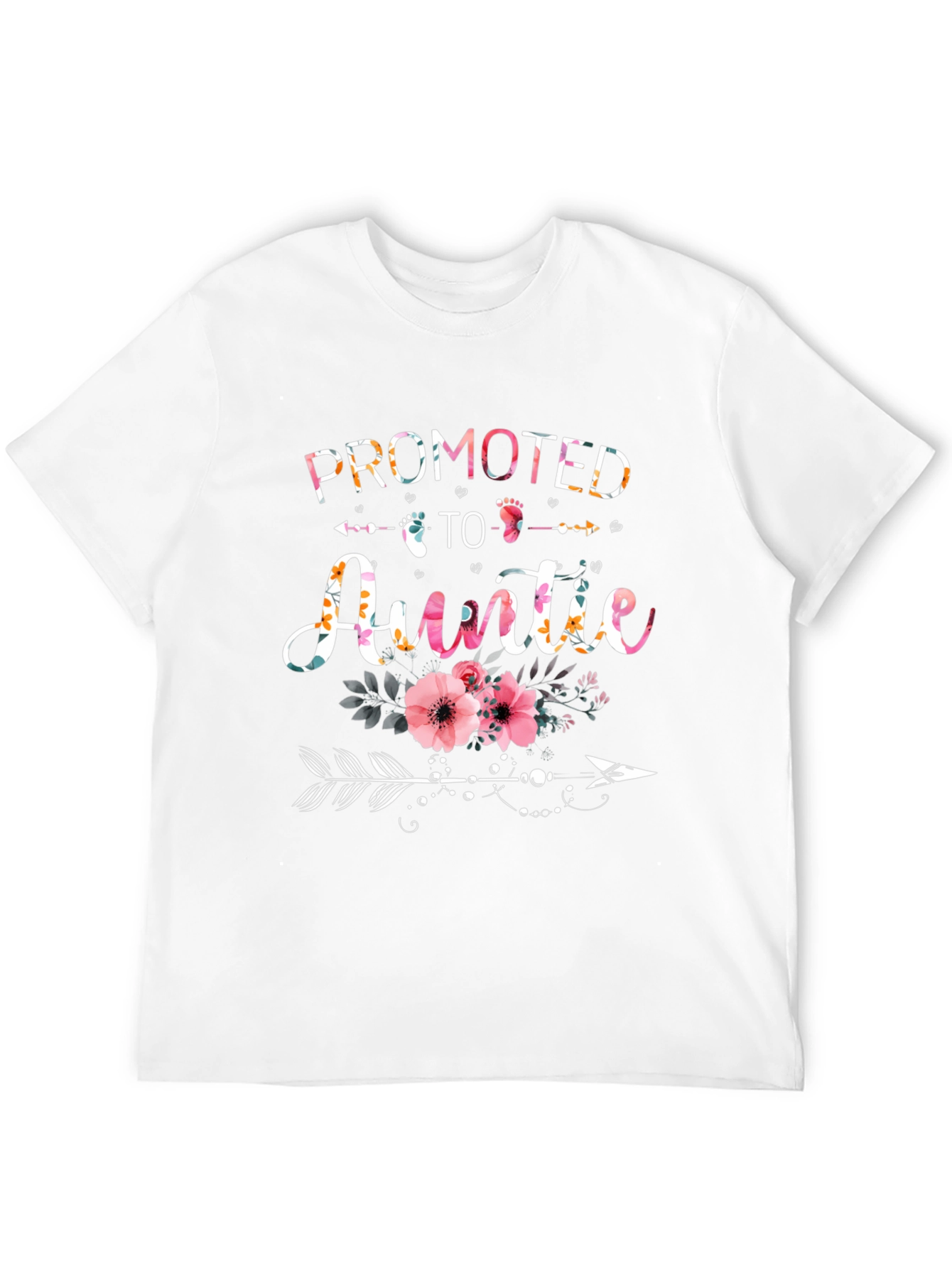 Promoted to Auntie Floral T-Shirt