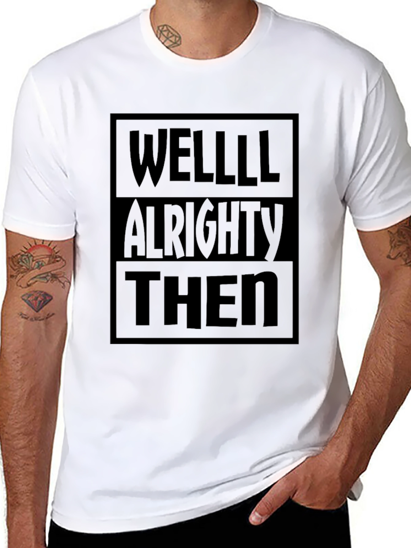 Well Alrighty Then Black Graphic Tee
