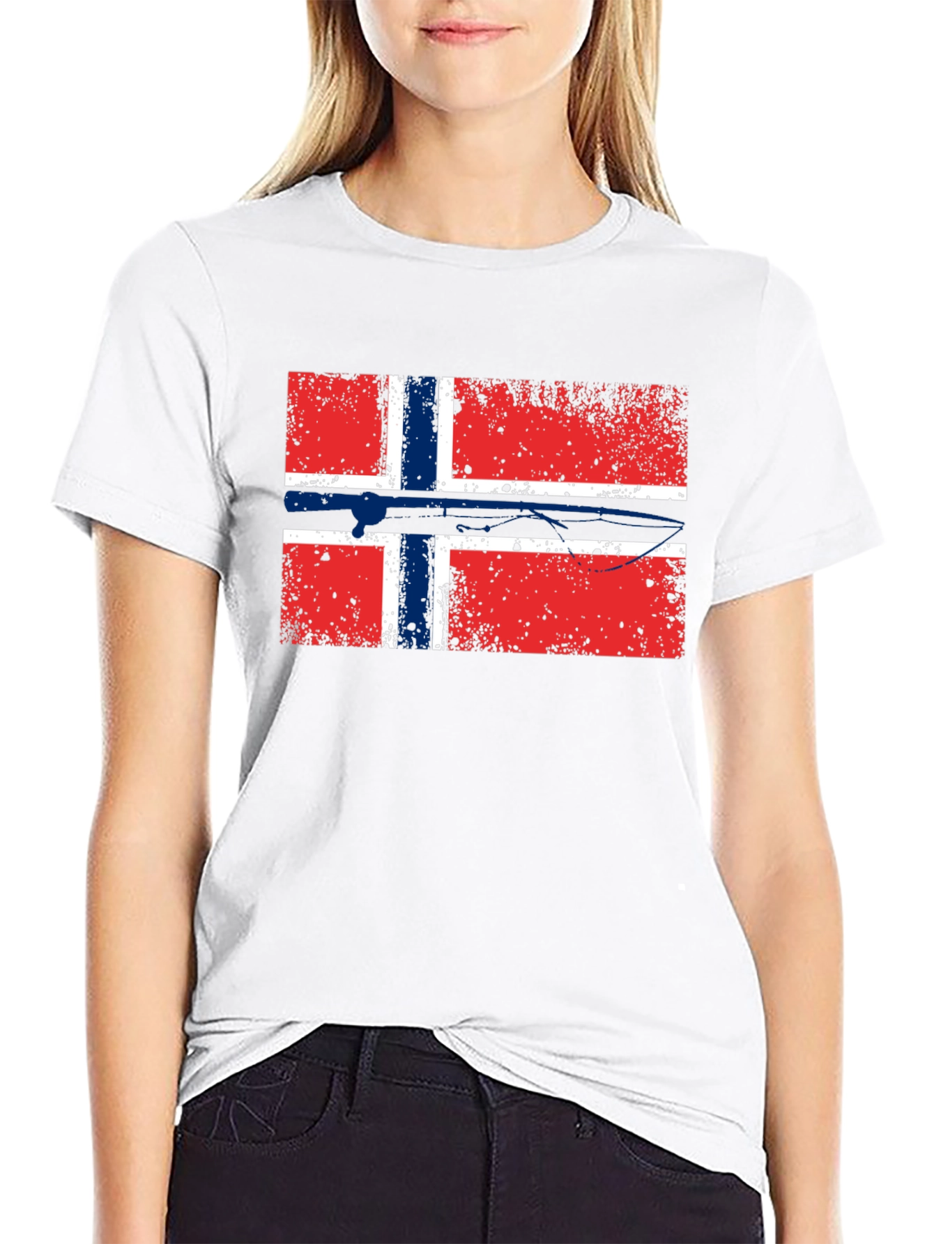 Norway Flag T-Shirt - Distressed Graphic Tee