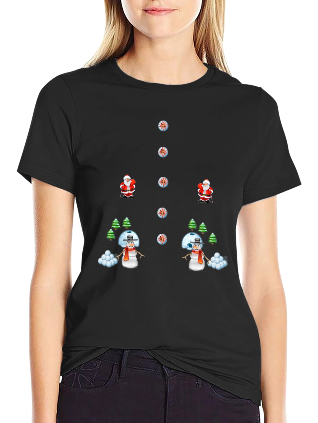 Holiday Mischief T-Shirt - Santa vs. Snowman