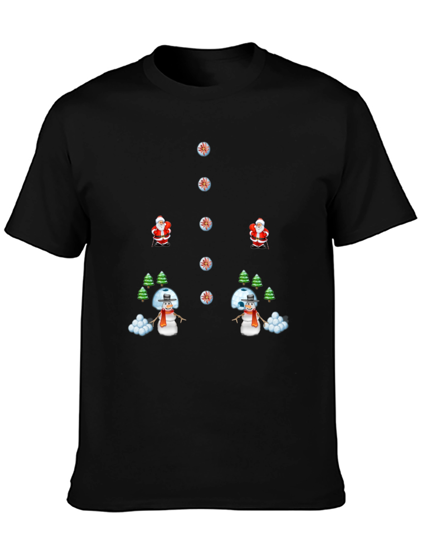 Holiday Mischief T-Shirt - Santa vs. Snowman