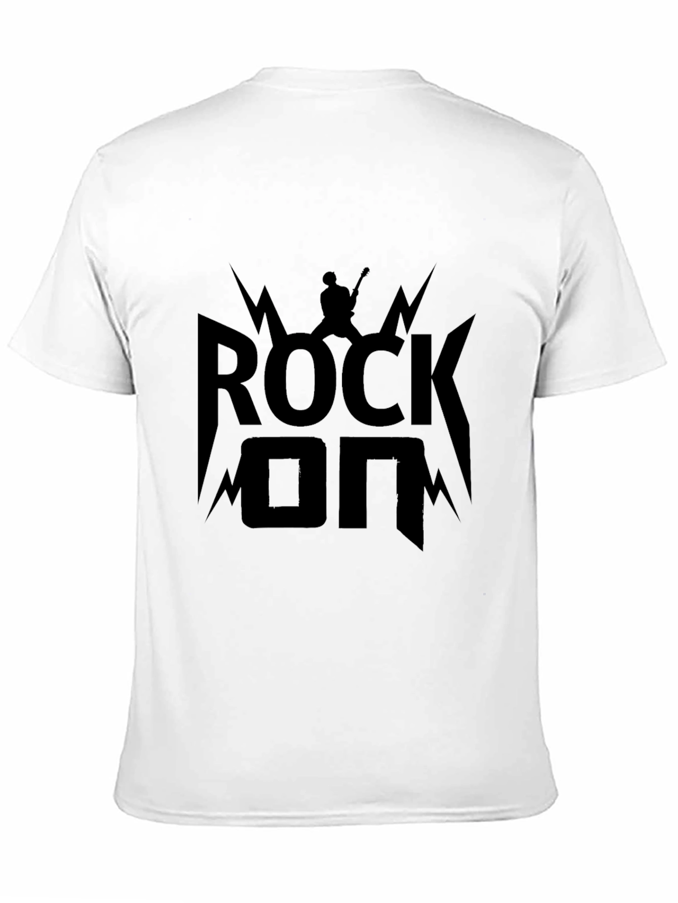 Rock On Graphic Tee - Black Cotton T-Shirt