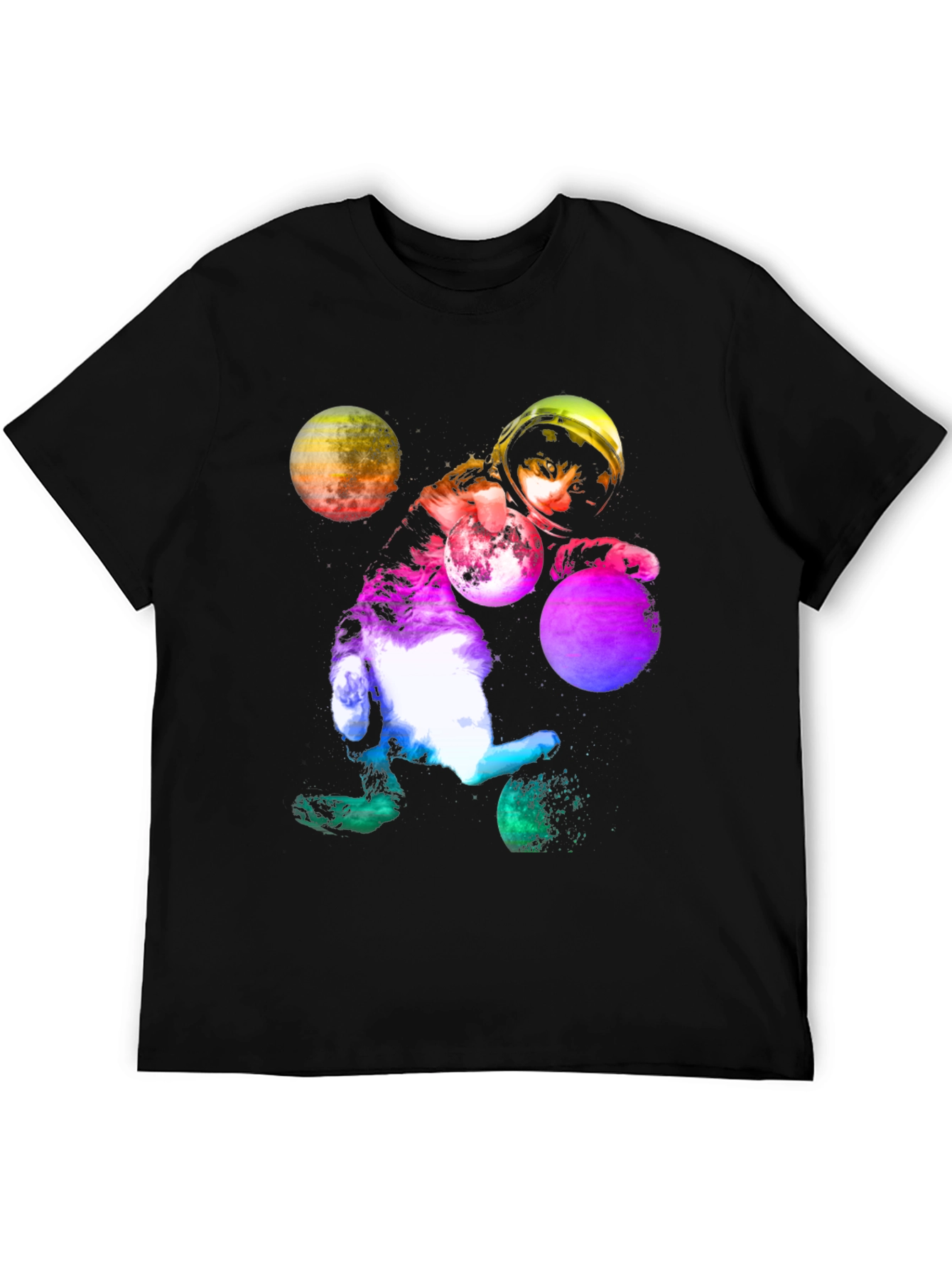 Cosmic Cat Astronaut T-Shirt - Space Kitten Tee