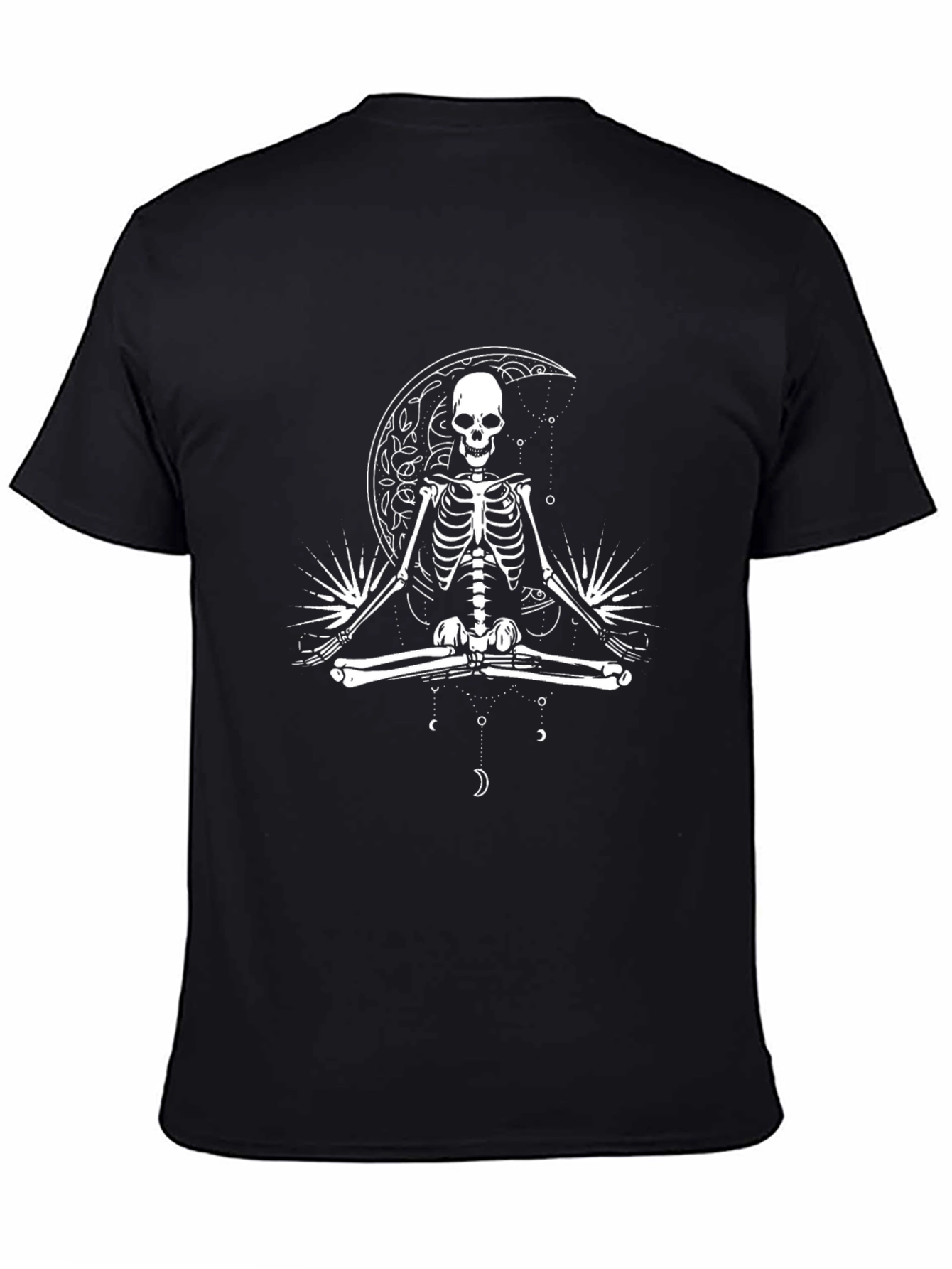 Skeleton Moon Meditation Graphic Tee