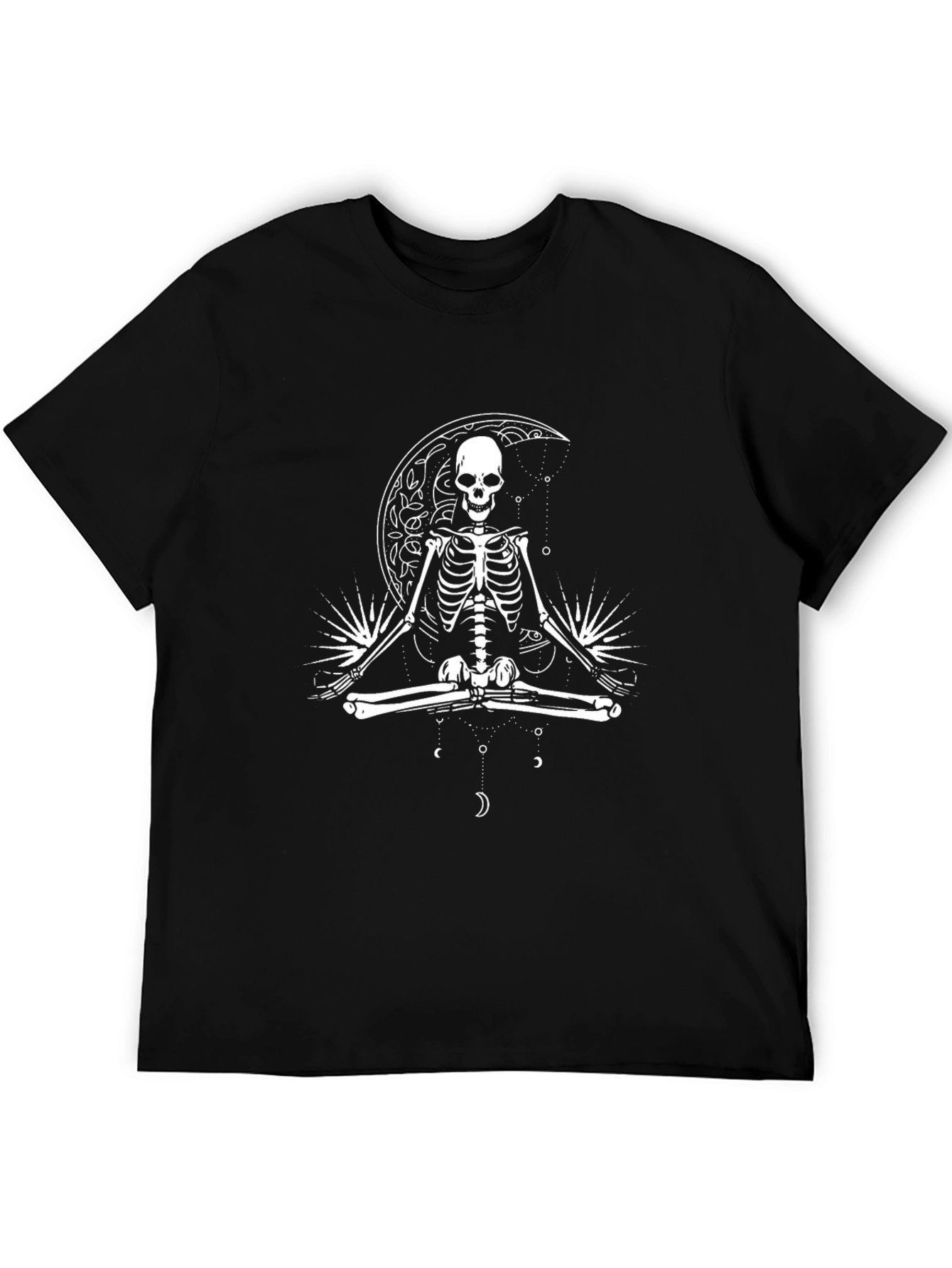 Skeleton Moon Meditation Graphic Tee