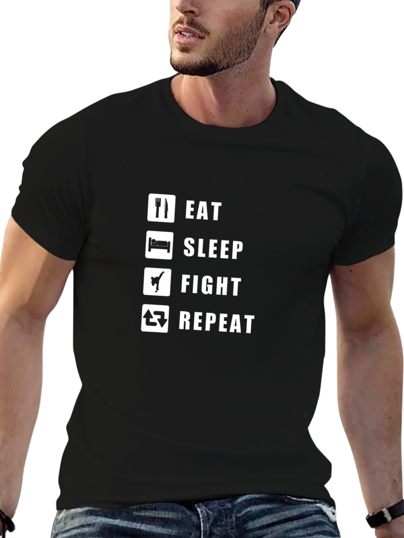 Eat Sleep Fight Repeat T-Shirt
