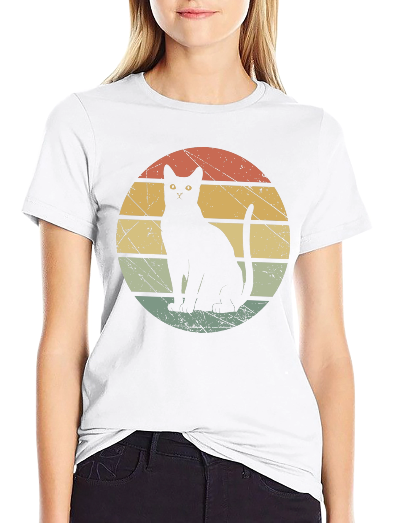 Retro Black Cat T-Shirt