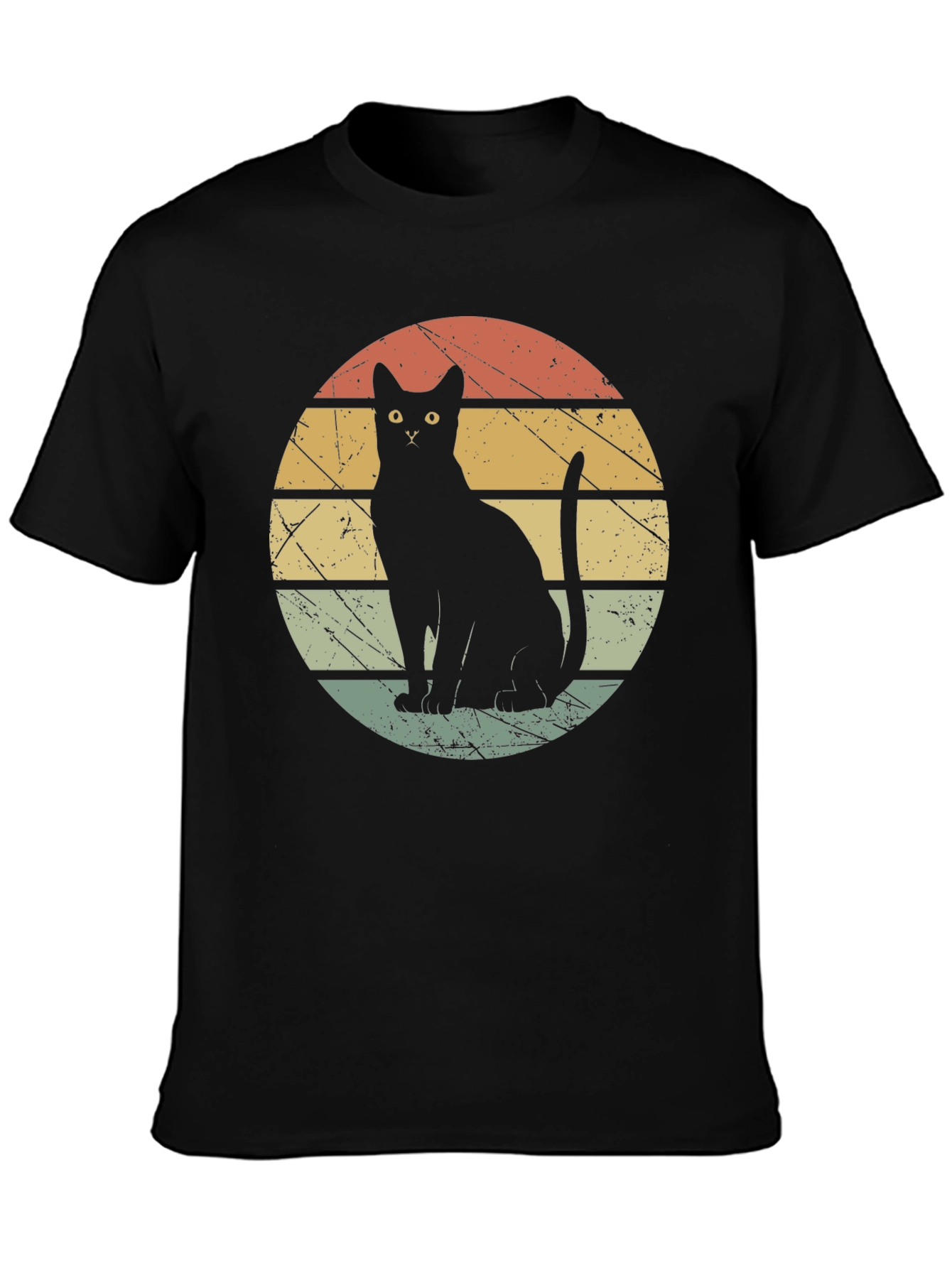 Retro Black Cat T-Shirt