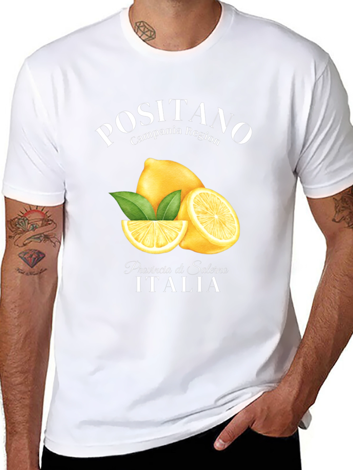 Positano Lemon T-Shirt - Campania Italy Souvenir