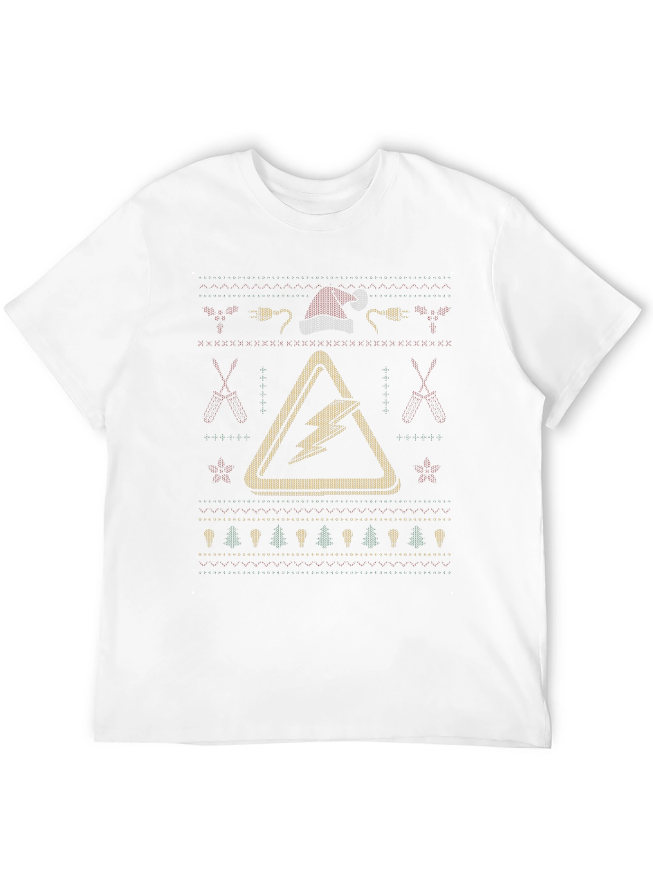 Electrician Christmas T-Shirt - Funny Ugly Sweater Style