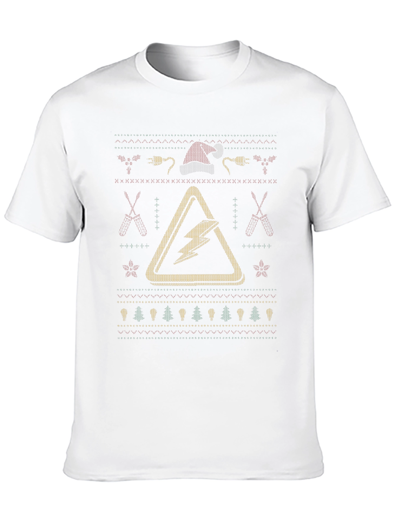 Electrician Christmas T-Shirt - Funny Ugly Sweater Style