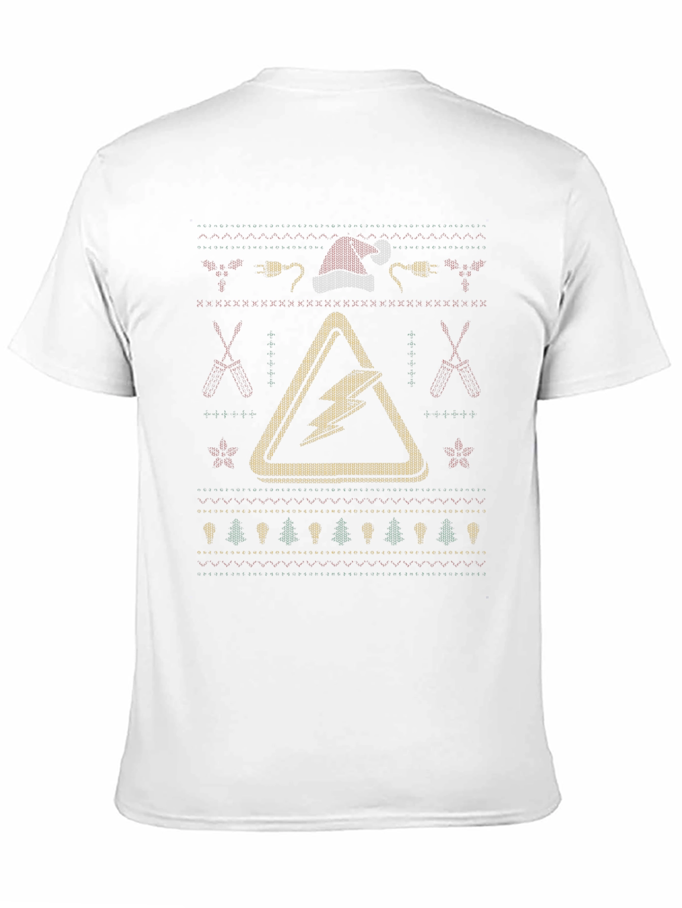 Electrician Christmas T-Shirt - Funny Ugly Sweater Style