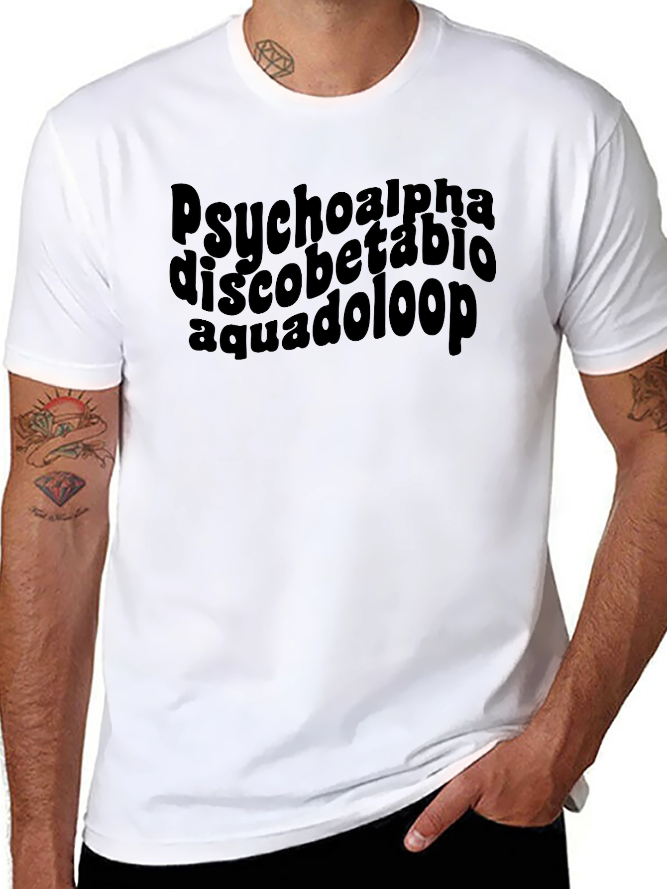 Psycho Alpha Black Graphic T-Shirt