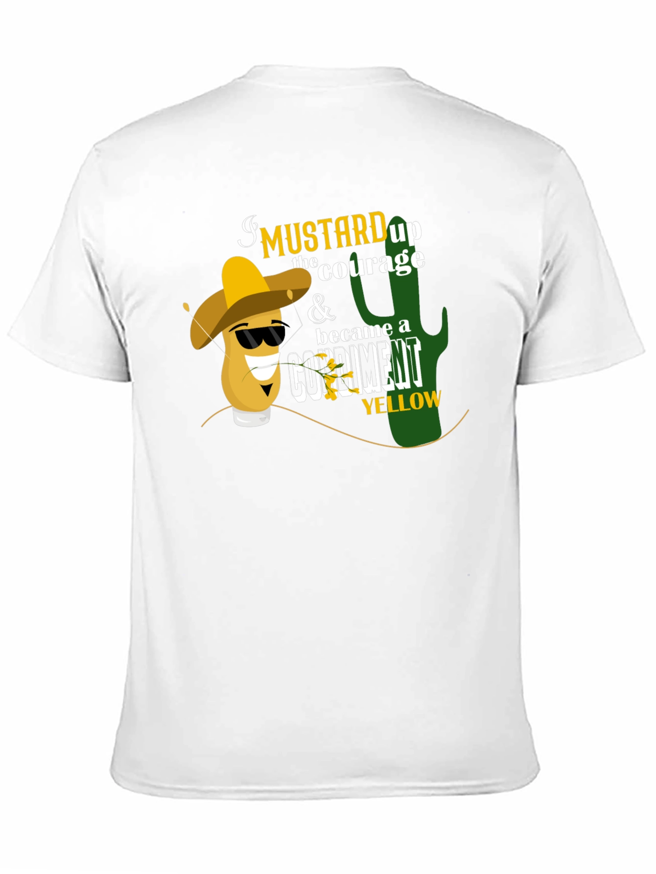 Mustard Courage Black T-Shirt