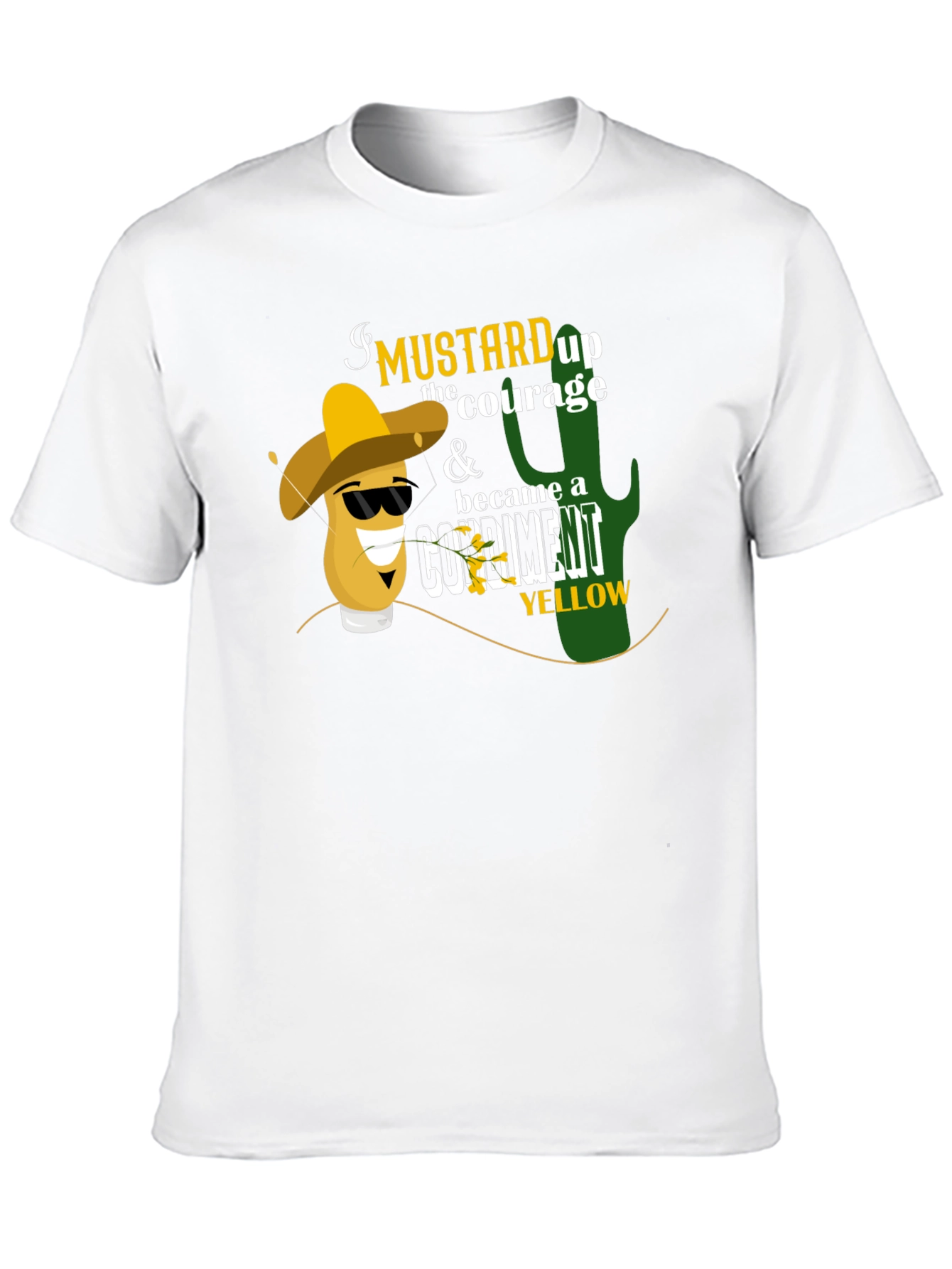 Mustard Courage Black T-Shirt