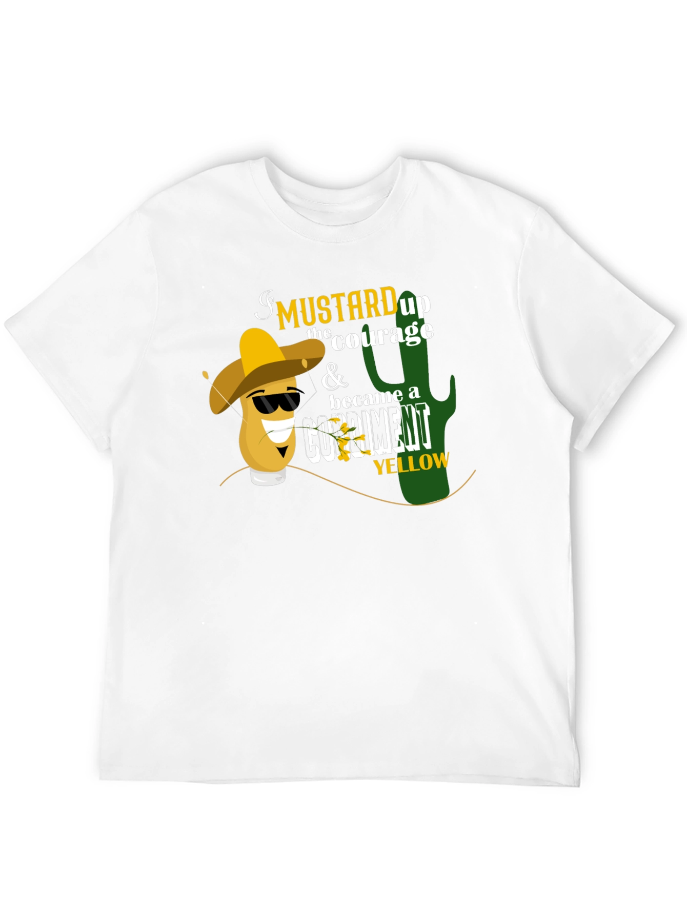 Mustard Courage Black T-Shirt