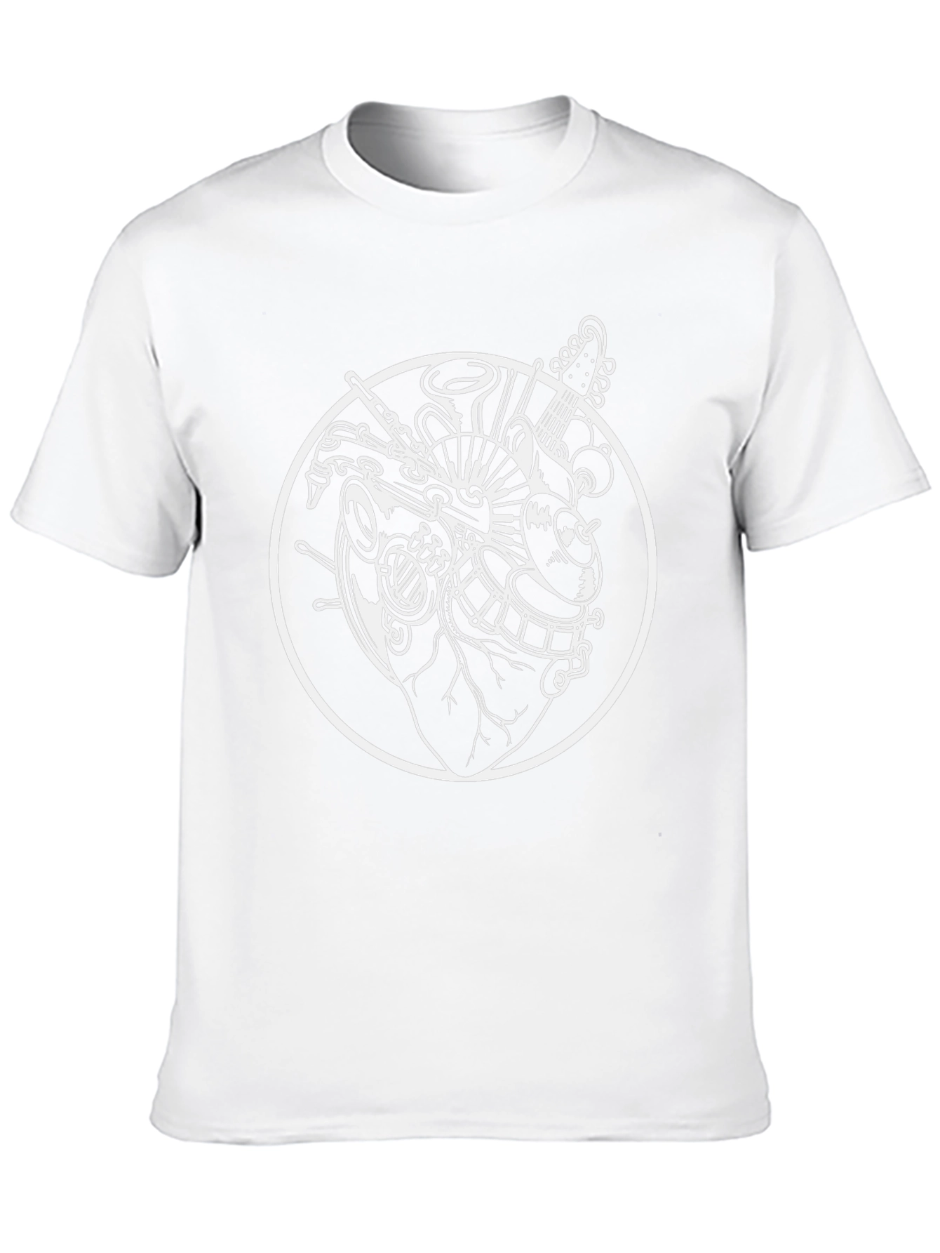 Music Lovers Heart T-Shirt - Anatomical Instrument Design