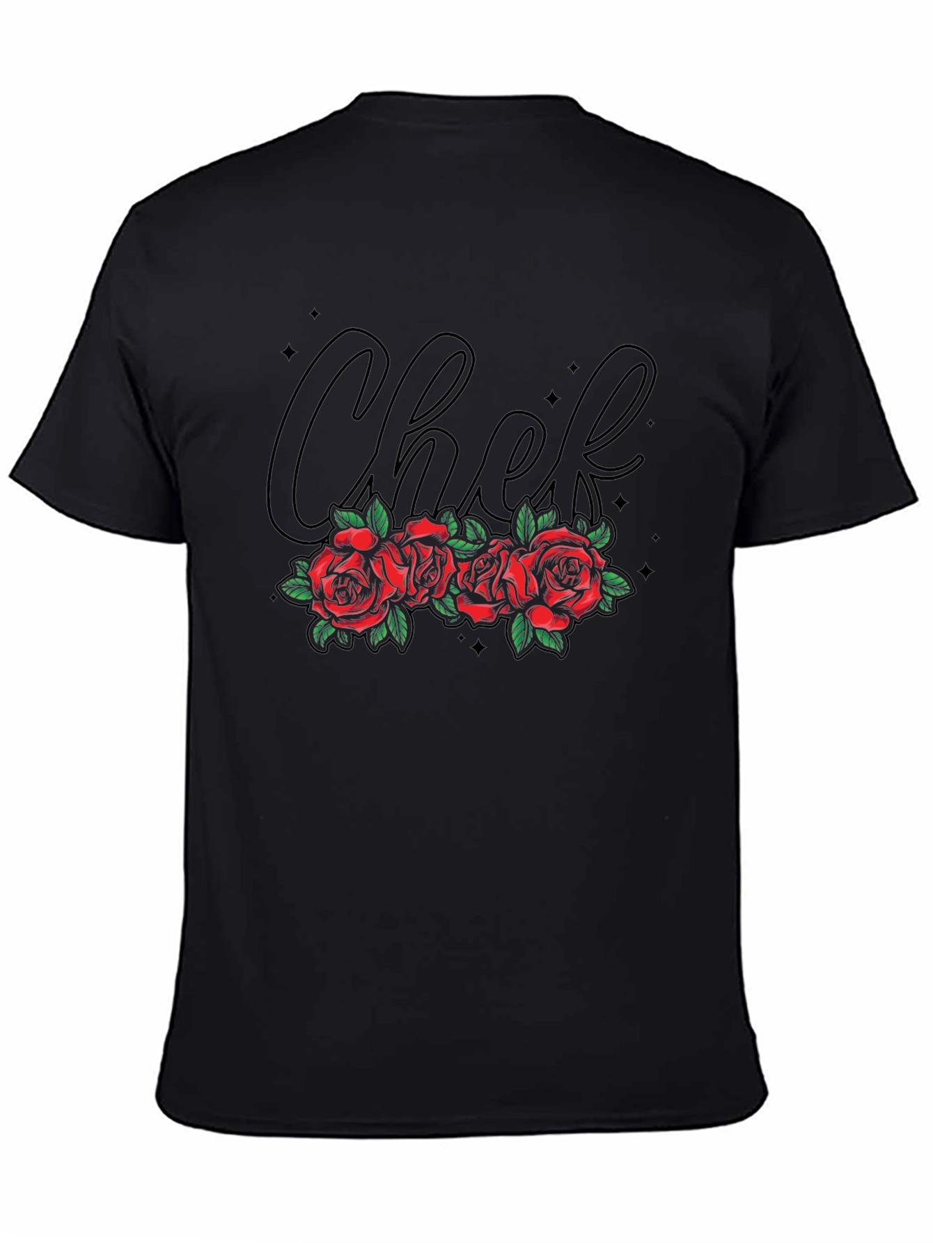 Chef Roses T-Shirt - Stylish Black Tee