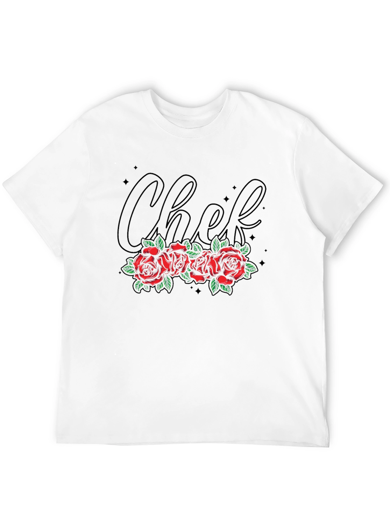Chef Roses T-Shirt - Stylish Black Tee