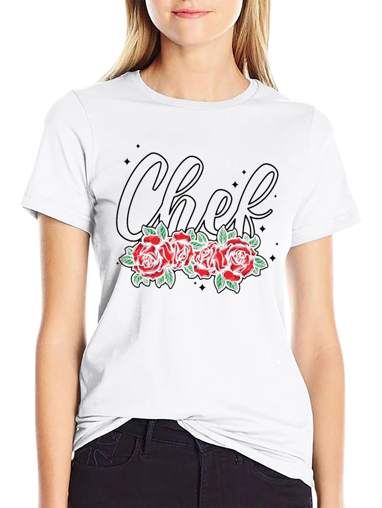 Chef Roses T-Shirt - Stylish Black Tee
