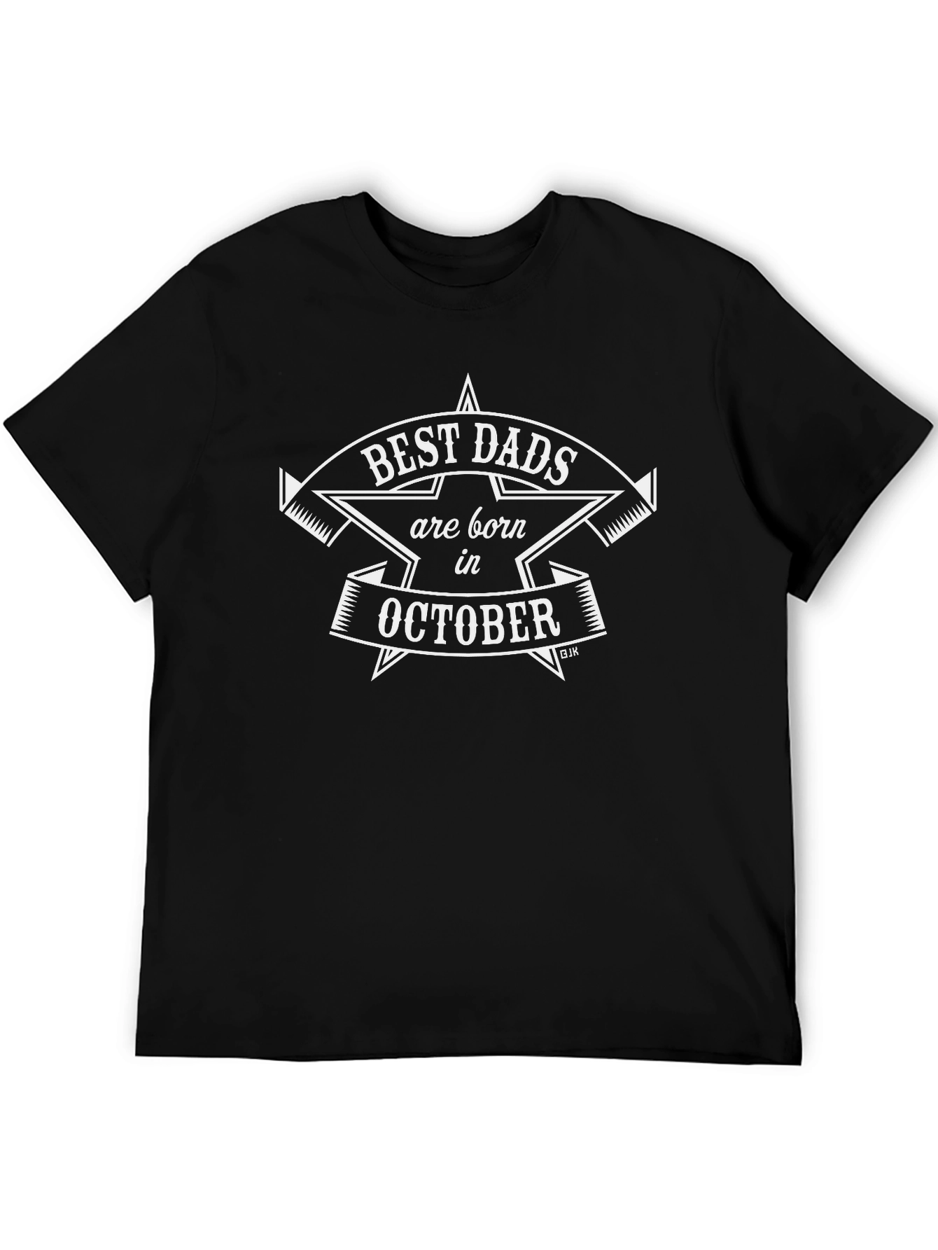 Best Dads Born in October Black T-Shirt