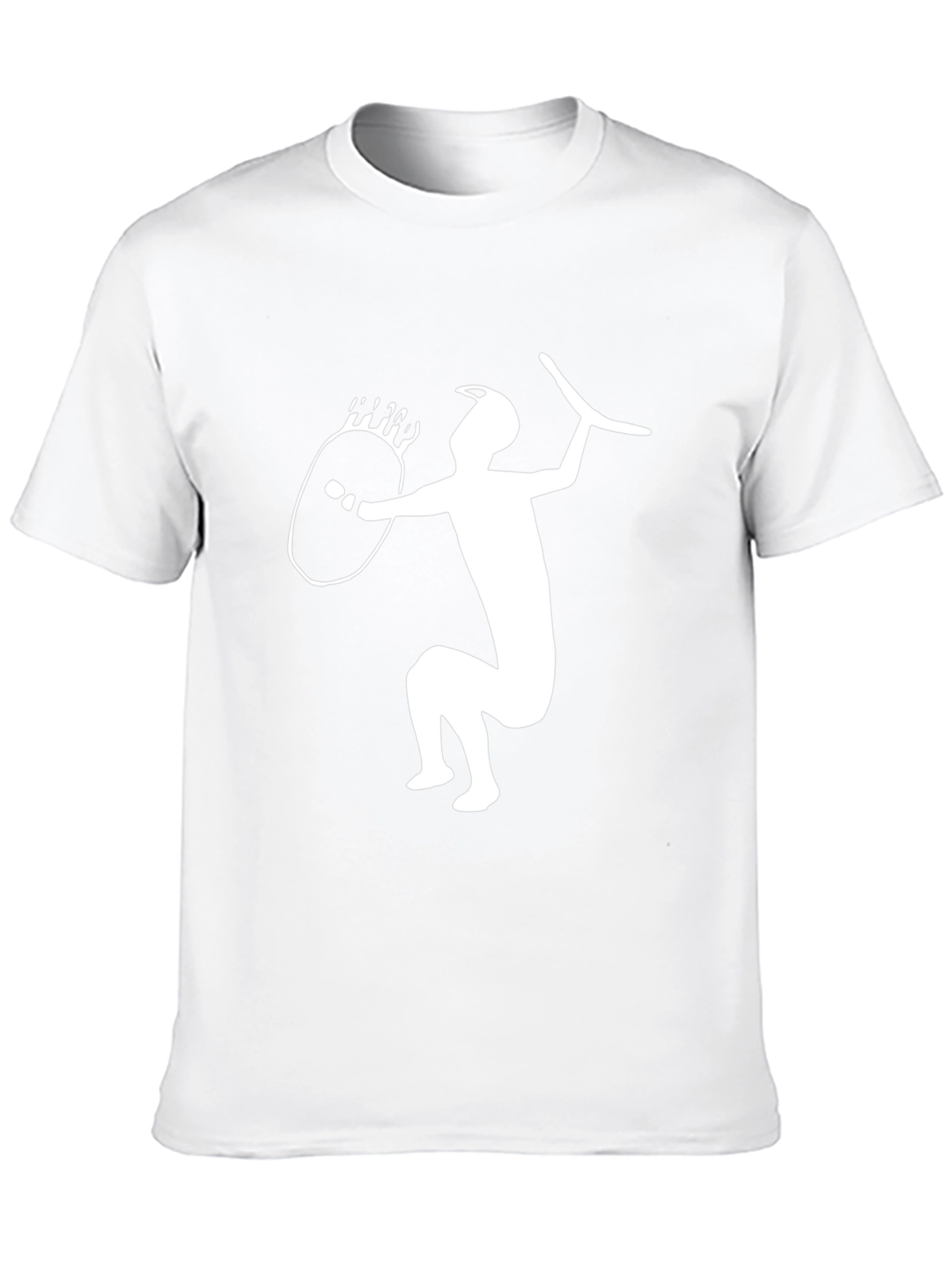Warrior Graphic T-Shirt - Black Cotton Blend Tee