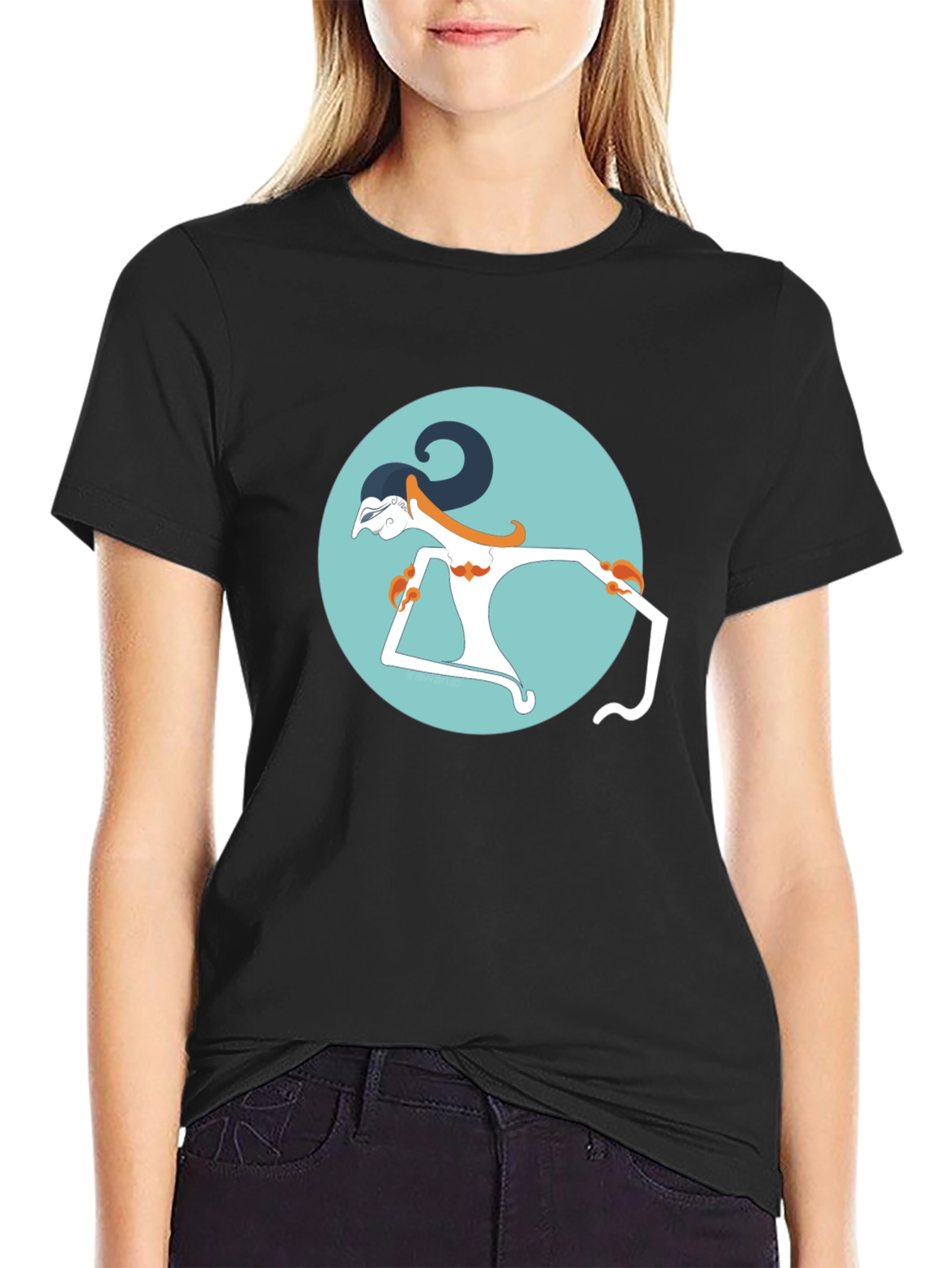 Wayang Kulit Black Graphic Tee