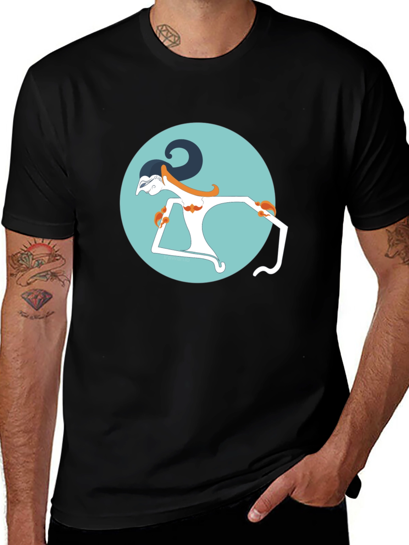 Wayang Kulit Black Graphic Tee