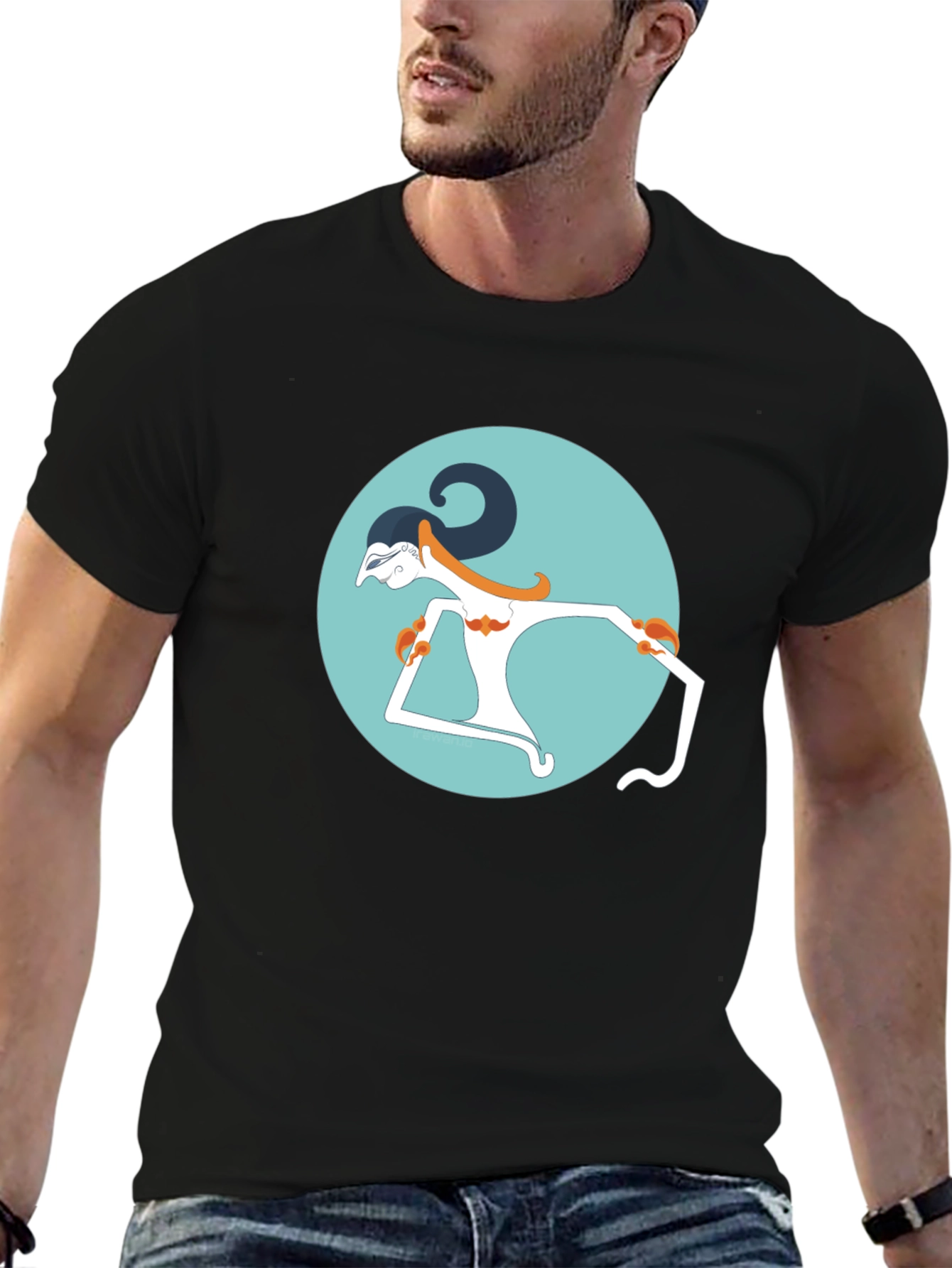 Wayang Kulit Black Graphic Tee