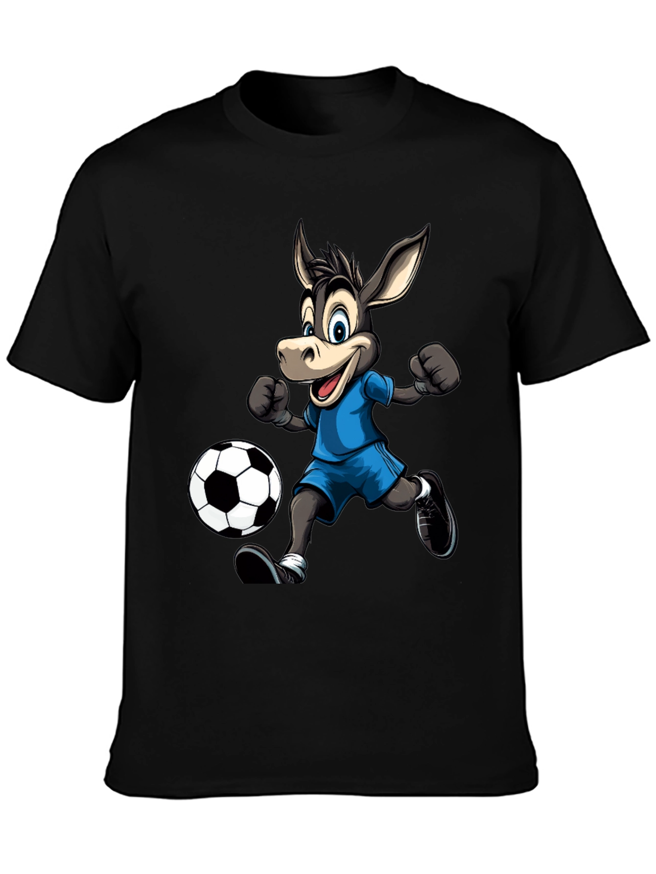 Donkey Soccer T-Shirt - Playful Cartoon Design