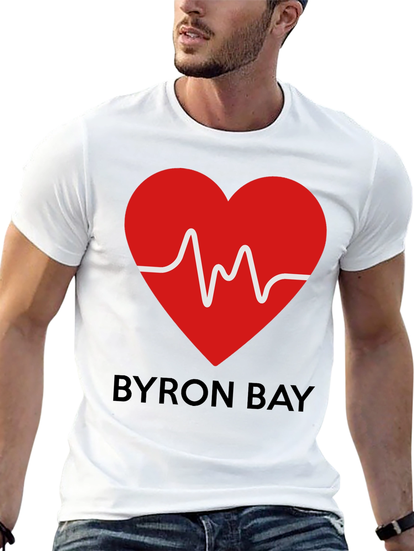 Byron Bay Heartbeat Graphic Tee