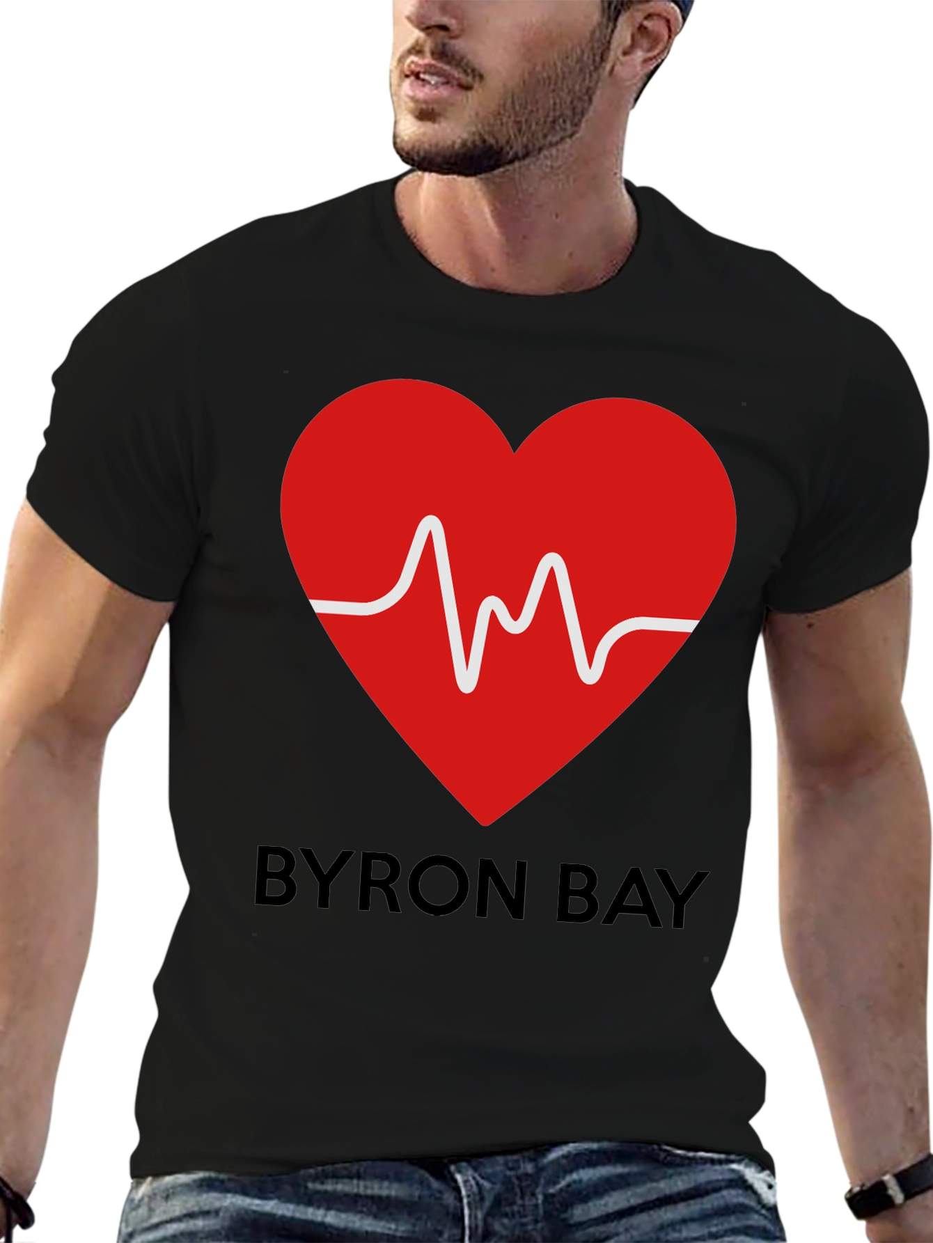 Byron Bay Heartbeat Graphic Tee