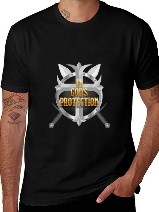 In Gods Protection Graphic Tee - Black