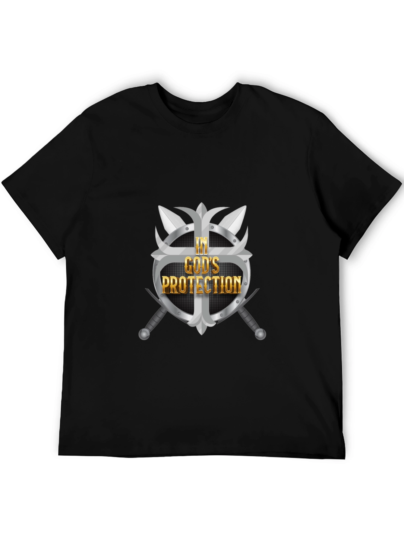 In Gods Protection Graphic Tee - Black