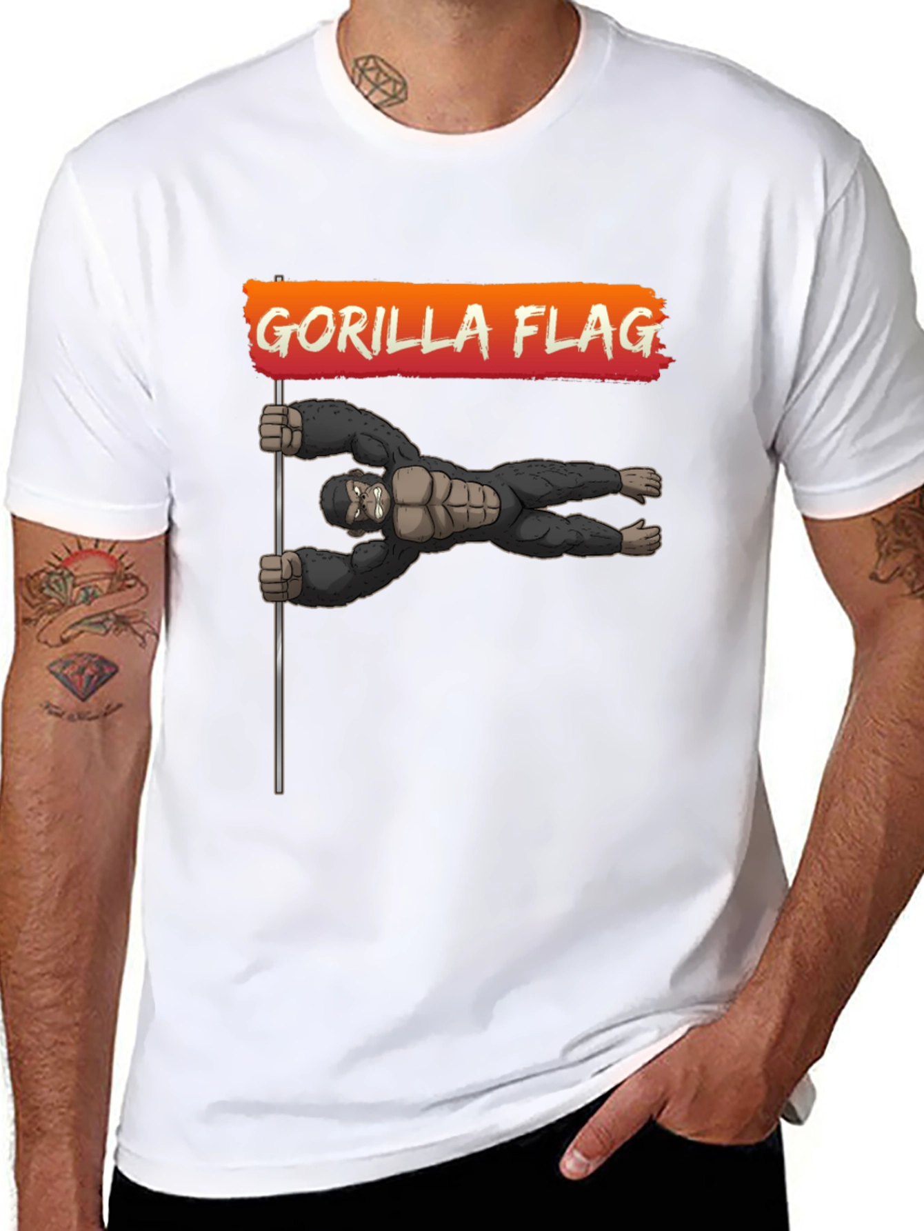 Gorilla Flag T-Shirt - Black Graphic Tee
