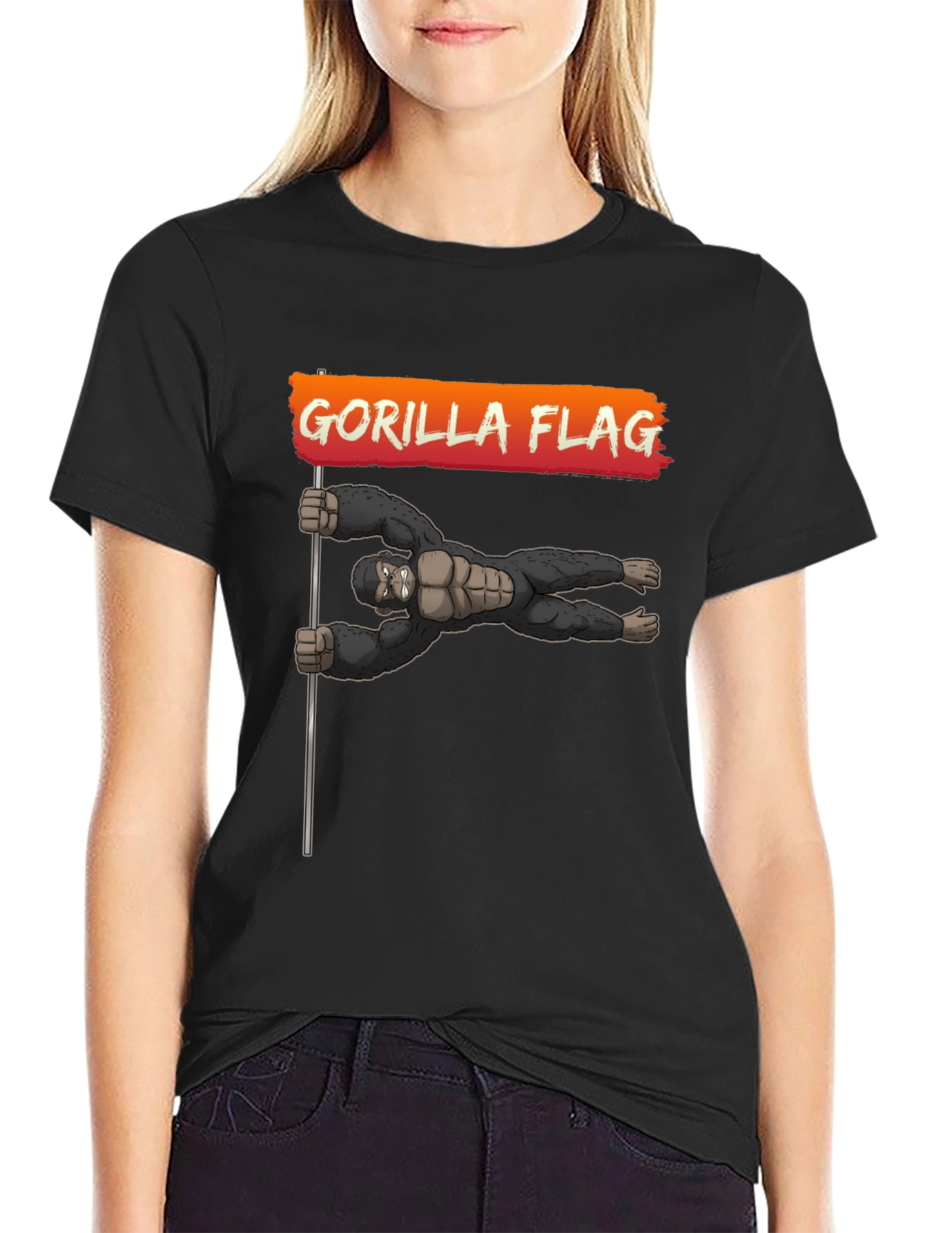 Gorilla Flag T-Shirt - Black Graphic Tee