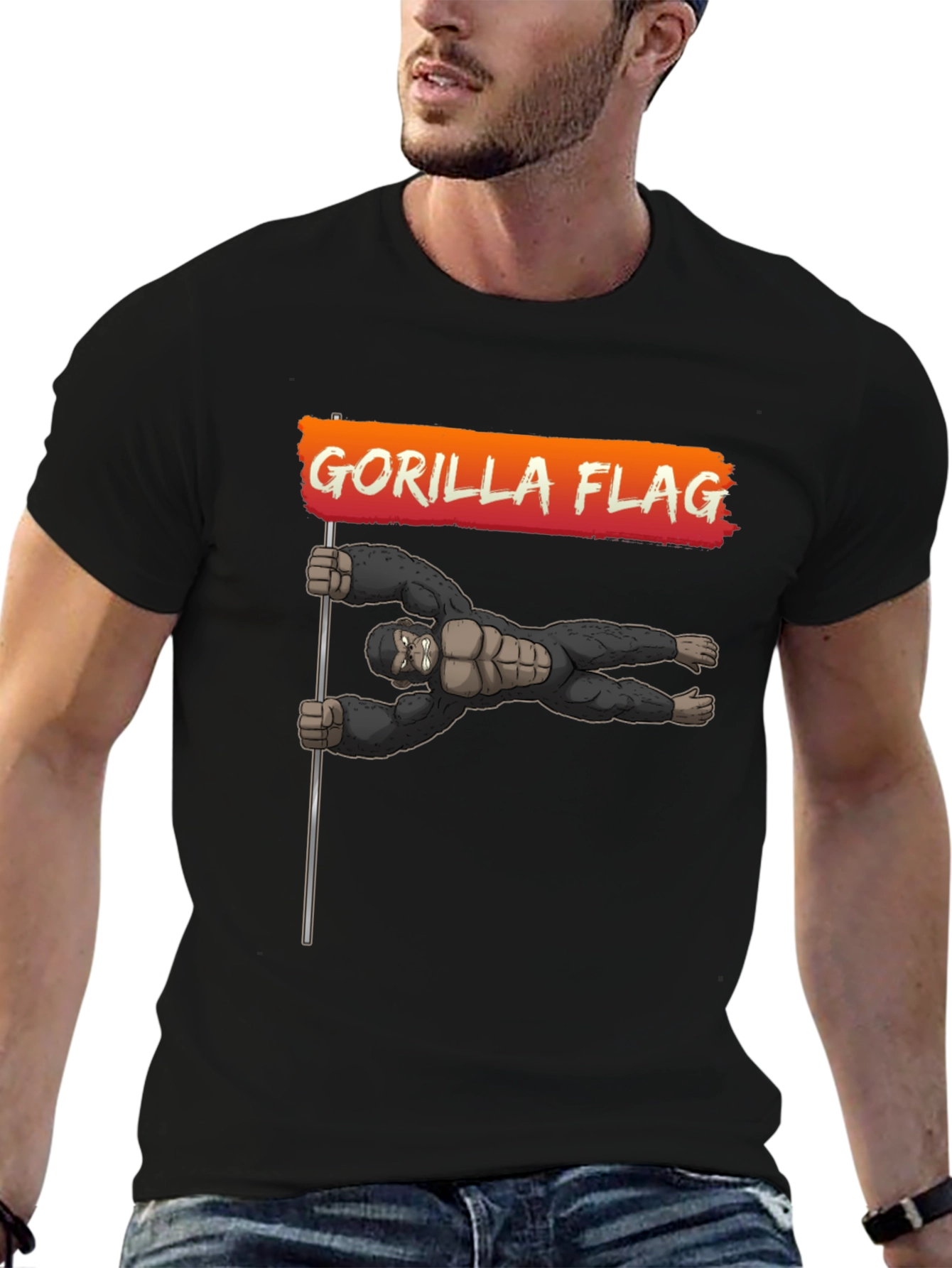 Gorilla Flag T-Shirt - Black Graphic Tee