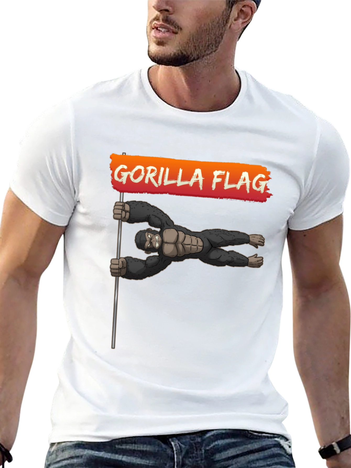 Gorilla Flag T-Shirt - Black Graphic Tee