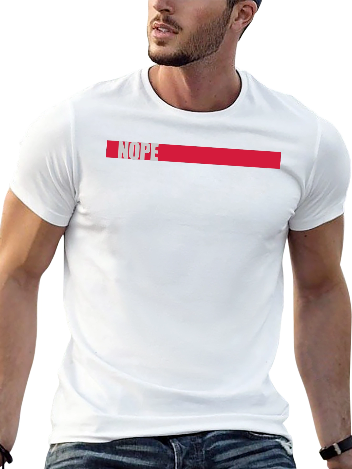 Nope Graphic Tee - Casual Black Cotton T-Shirt
