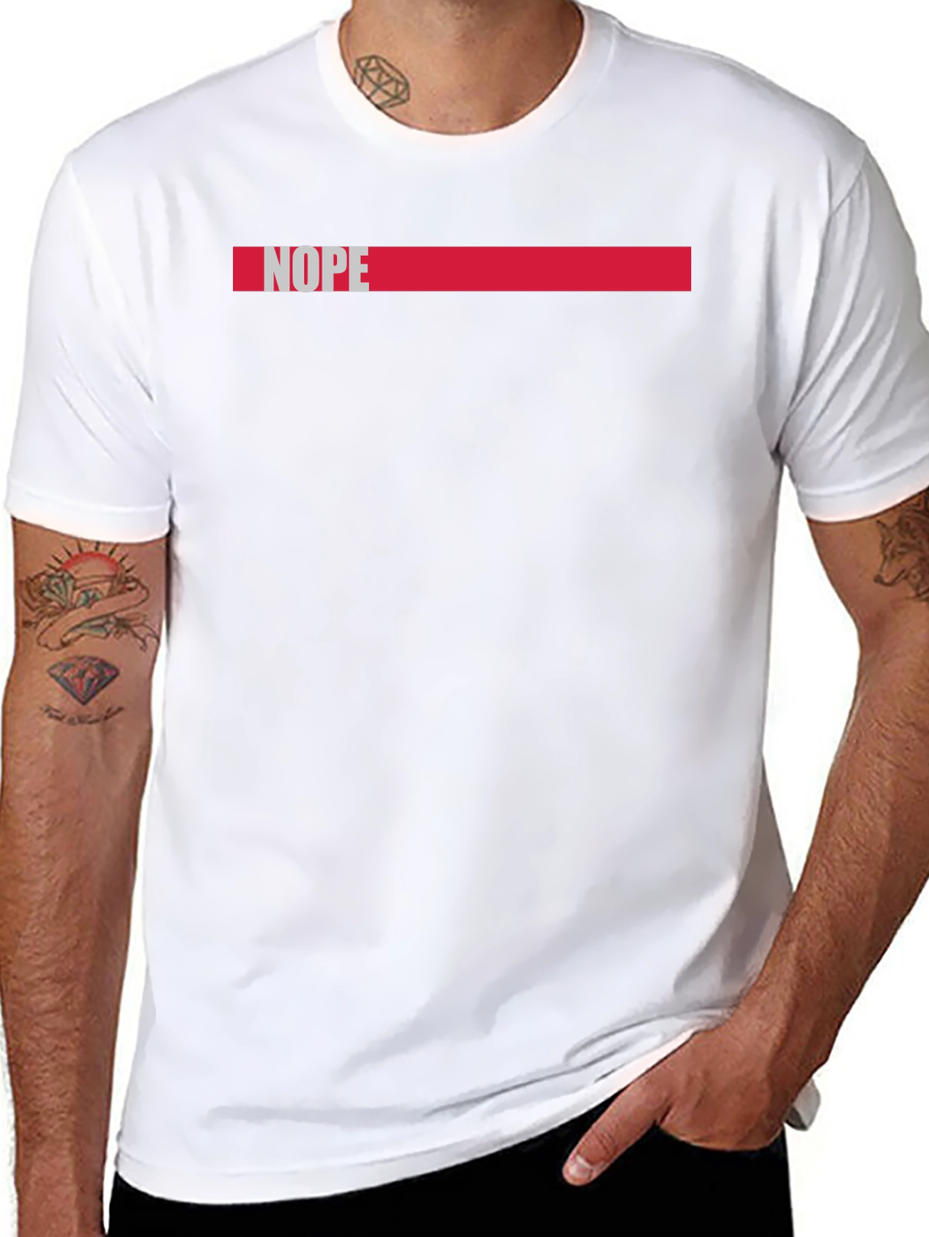 Nope Graphic Tee - Casual Black Cotton T-Shirt