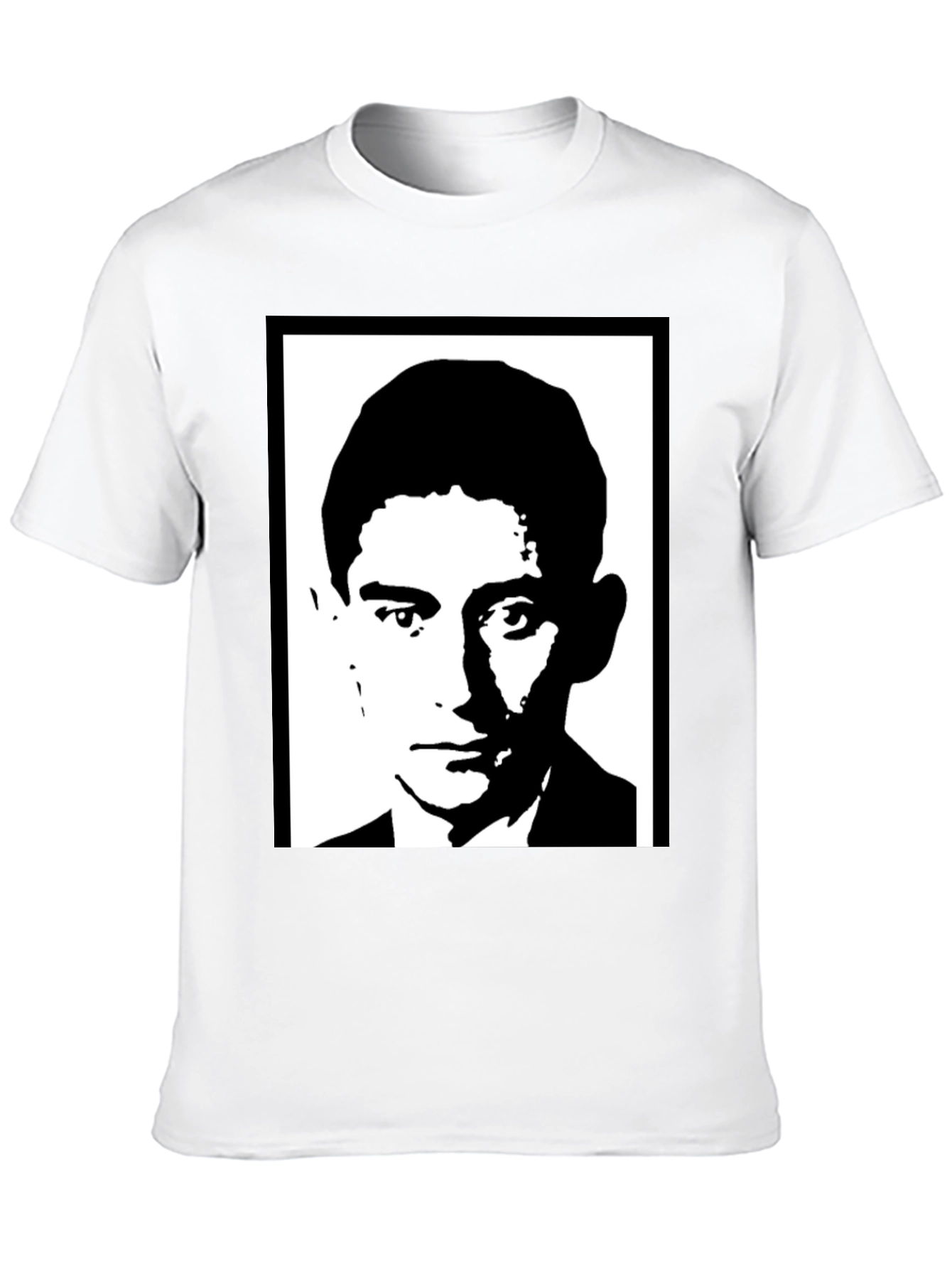 Kafka Portrait Black T-Shirt - Literary Cool
