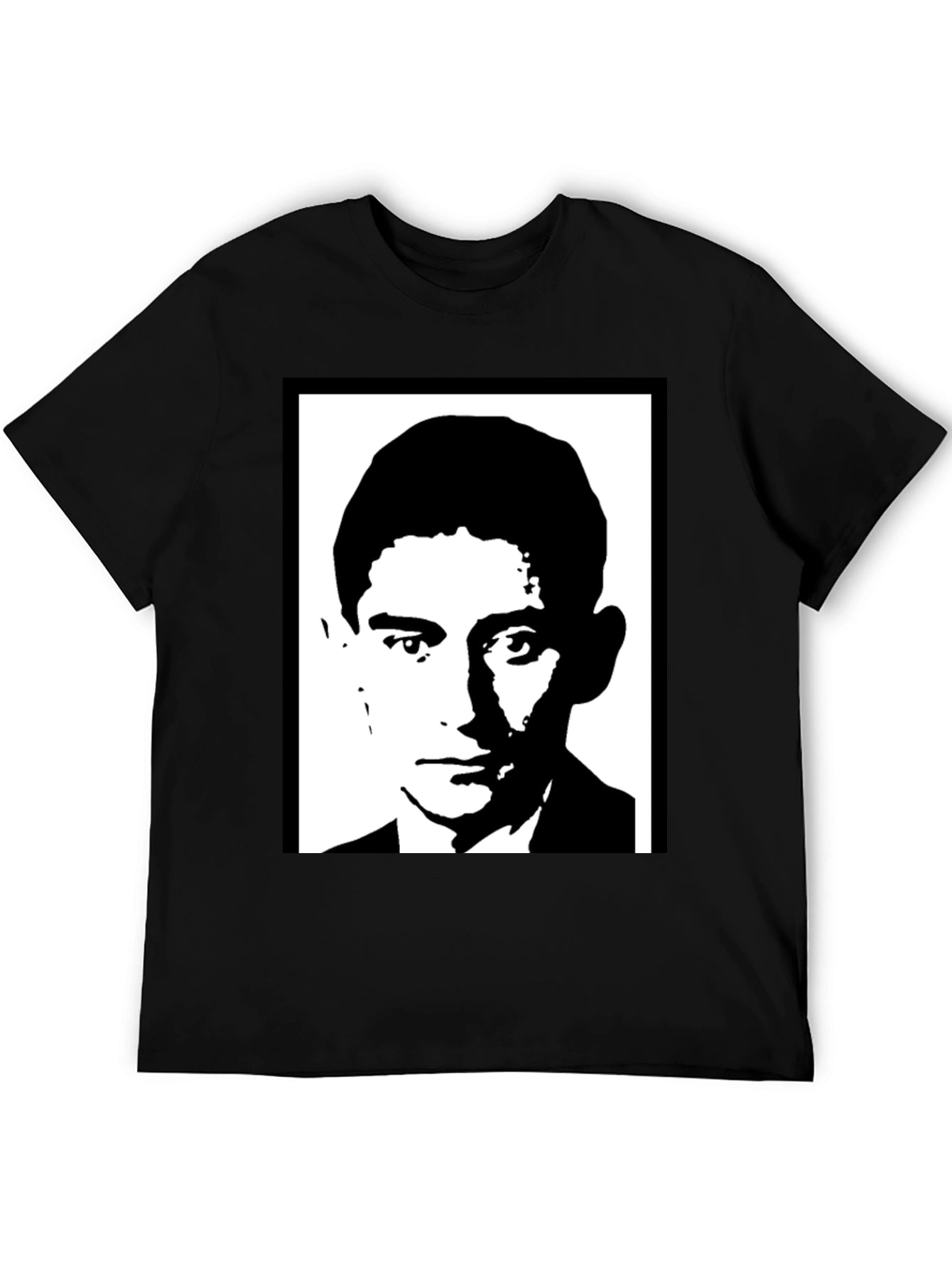 Kafka Portrait Black T-Shirt - Literary Cool