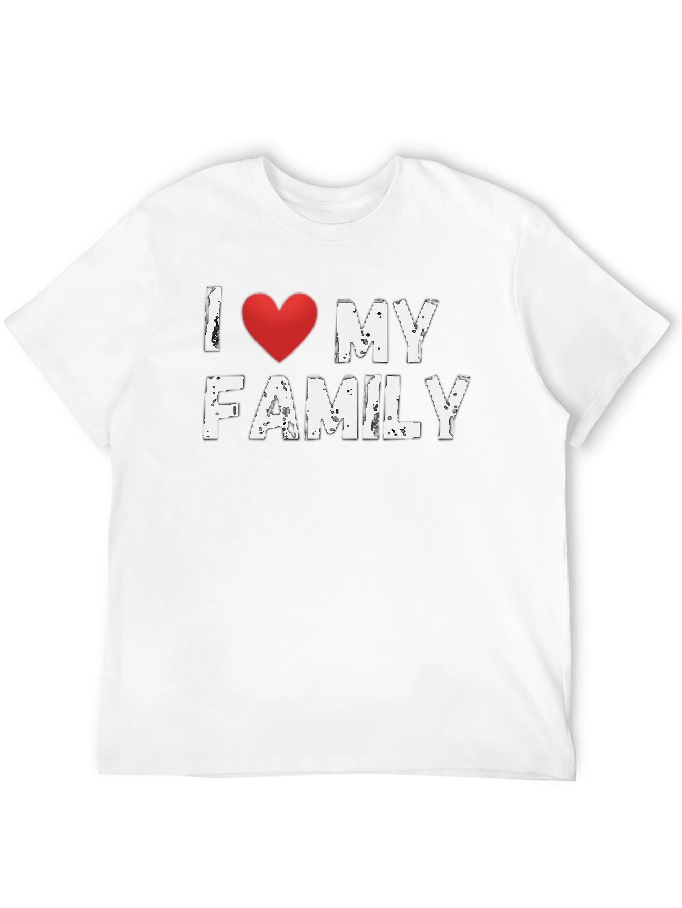 I Heart My Family T-Shirt - Black Cotton Tee