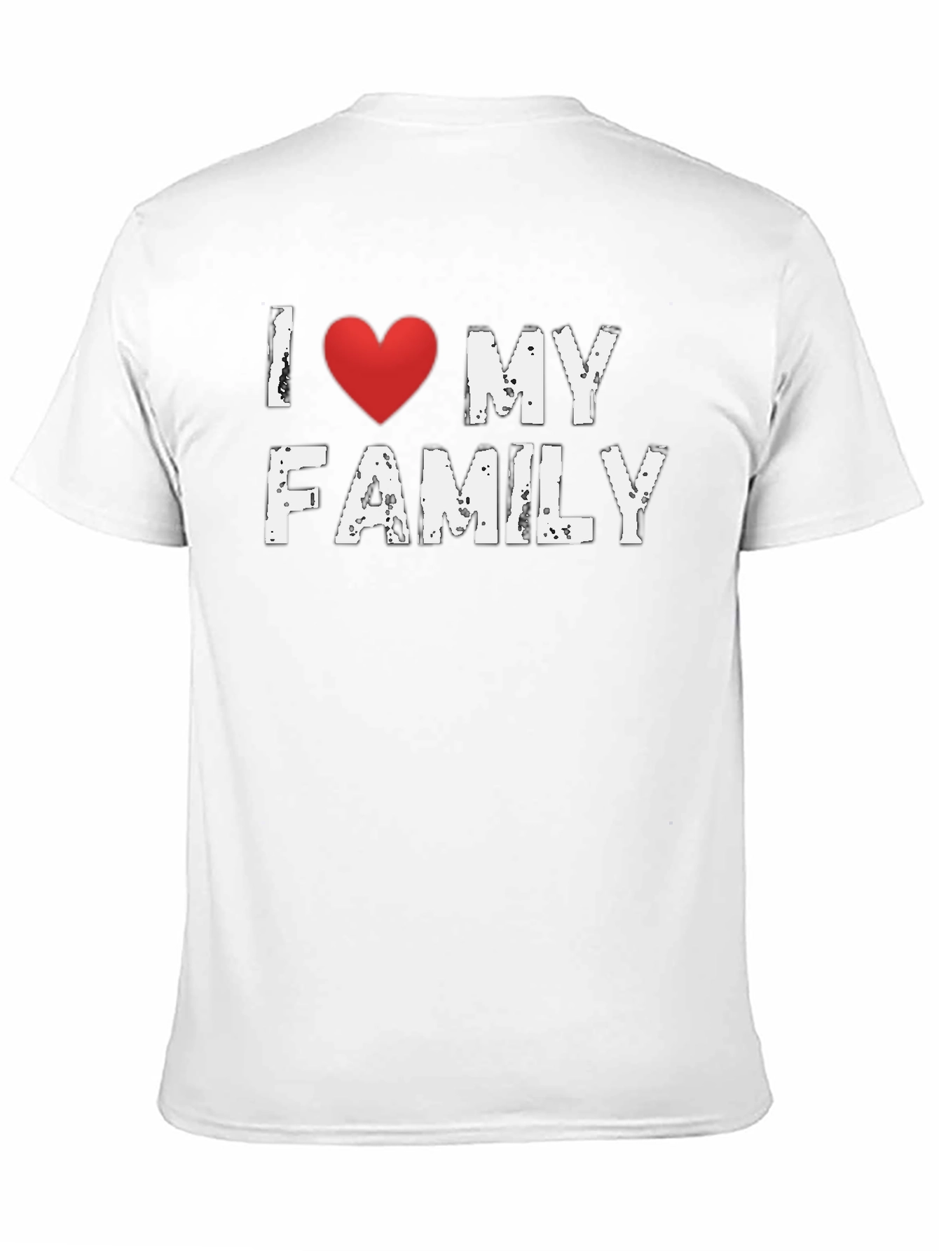 I Heart My Family T-Shirt - Black Cotton Tee