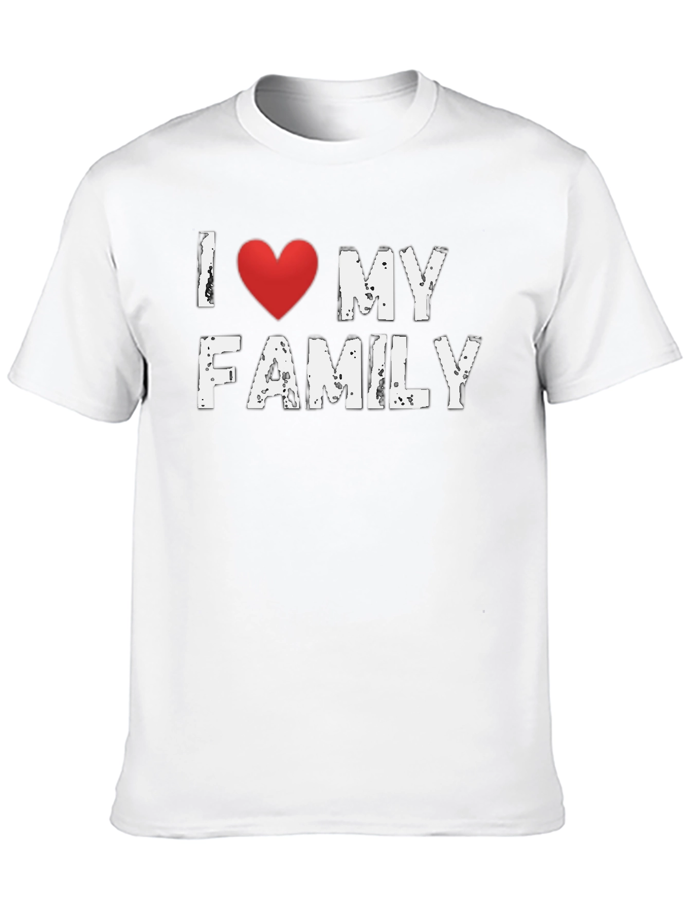 I Heart My Family T-Shirt - Black Cotton Tee