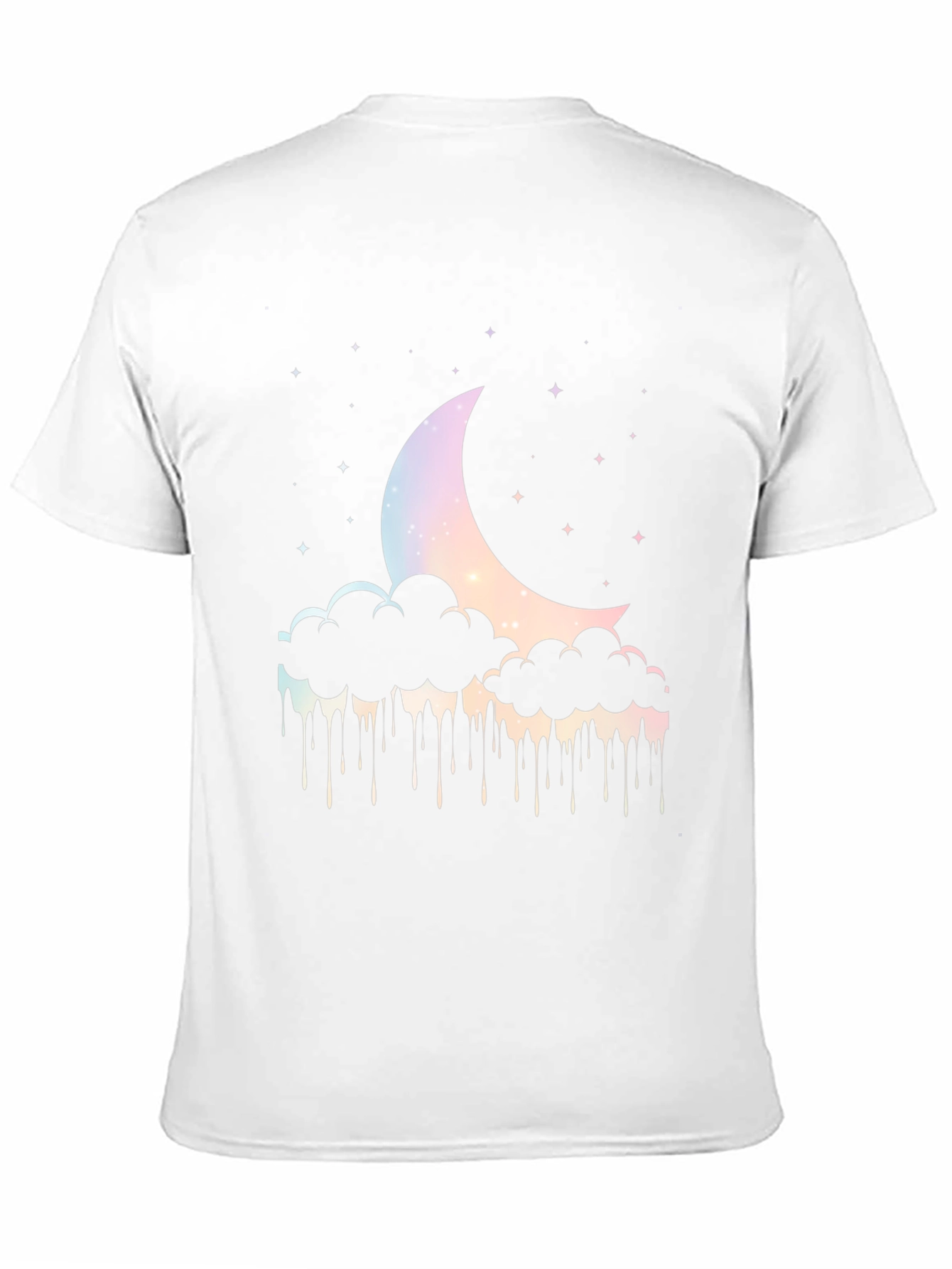 Dreamy Moon Cloud Graphic Tee - Black