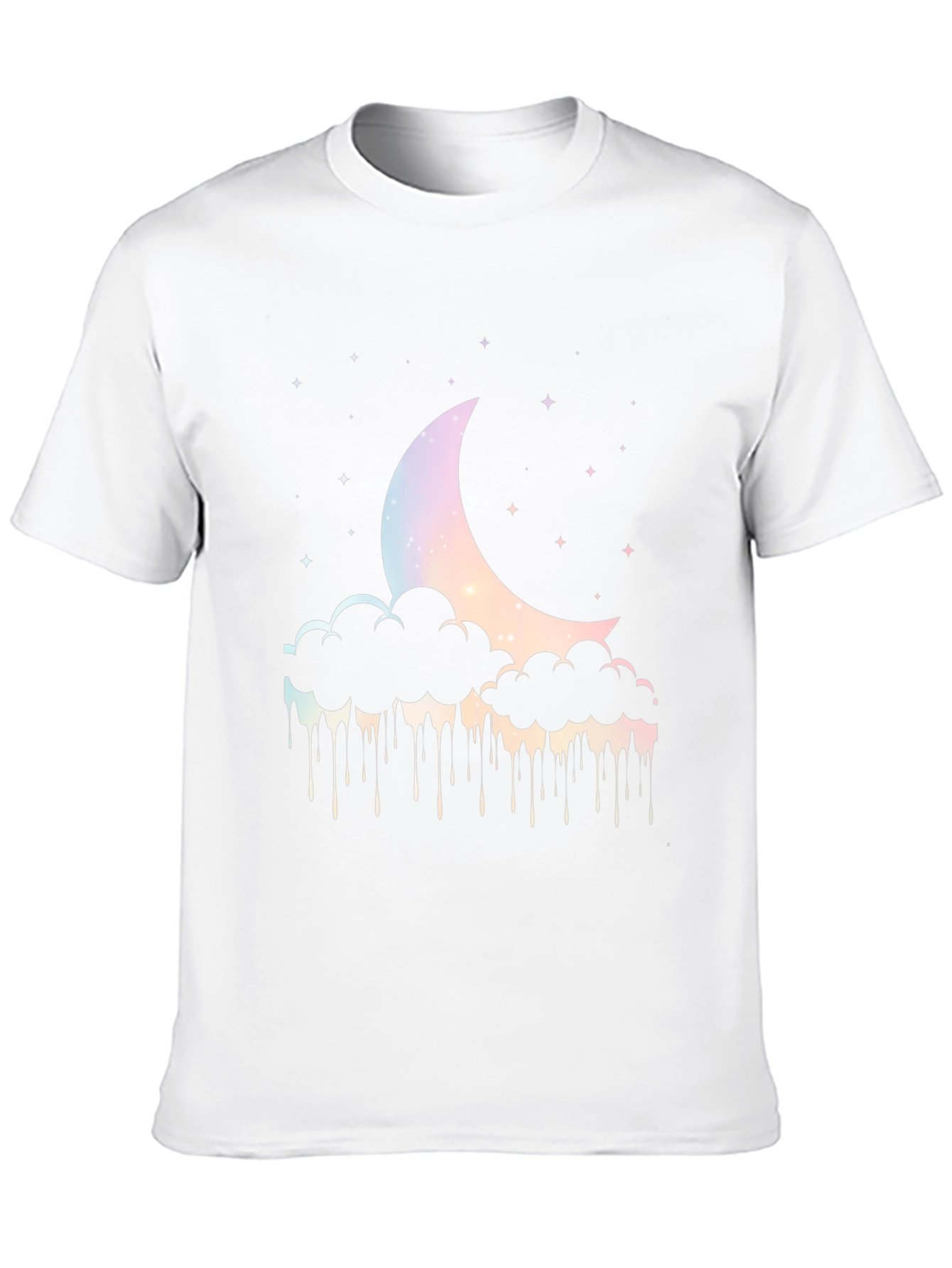 Dreamy Moon Cloud Graphic Tee - Black