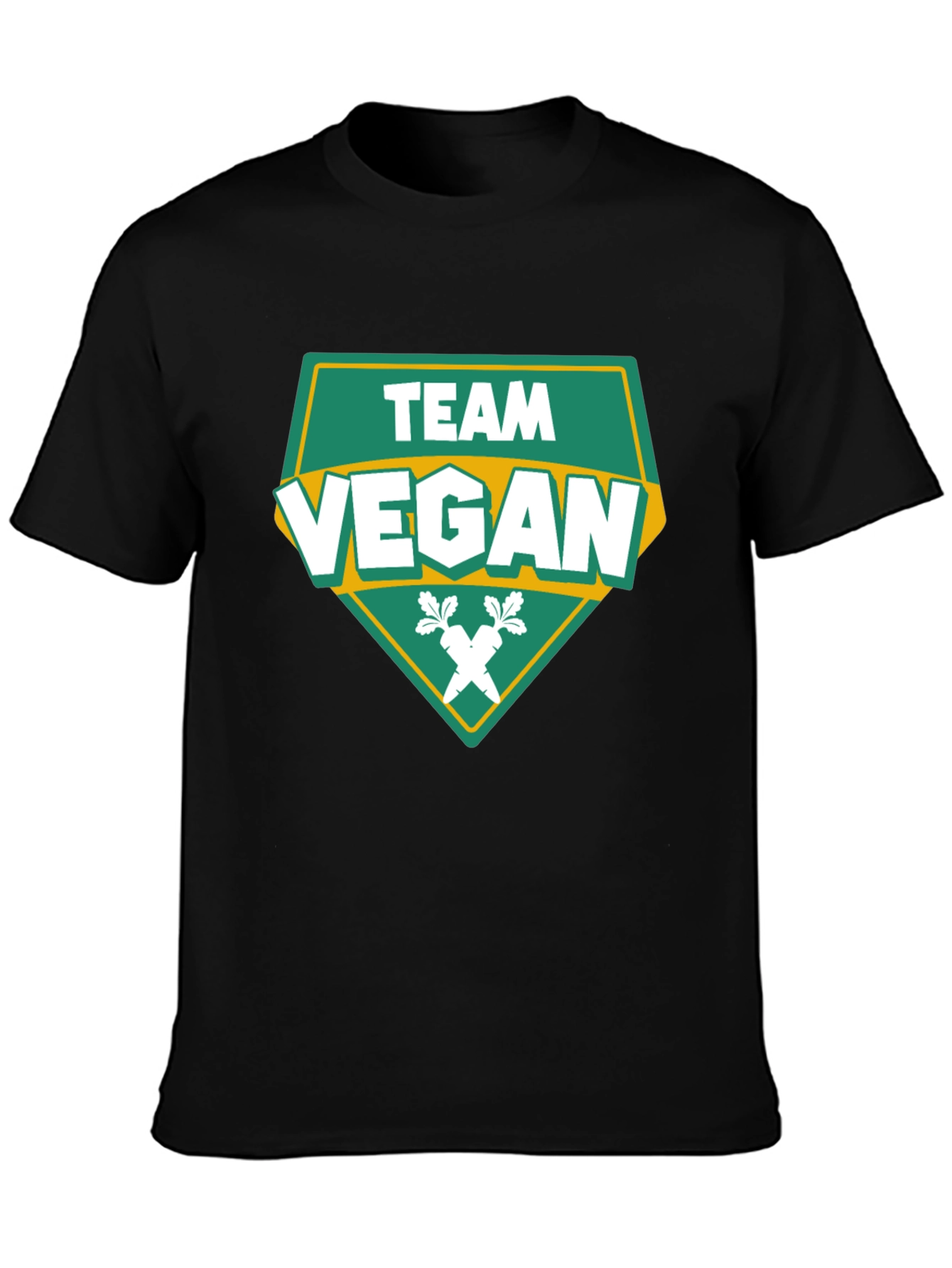 Team Vegan T-Shirt - Green & White Design