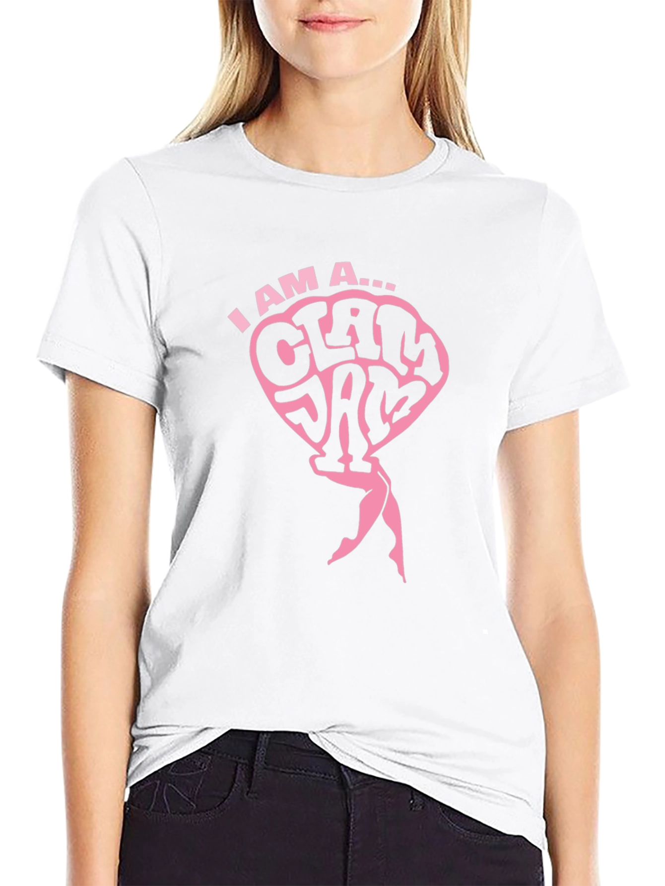I AM A CLAM JAM Black T-Shirt
